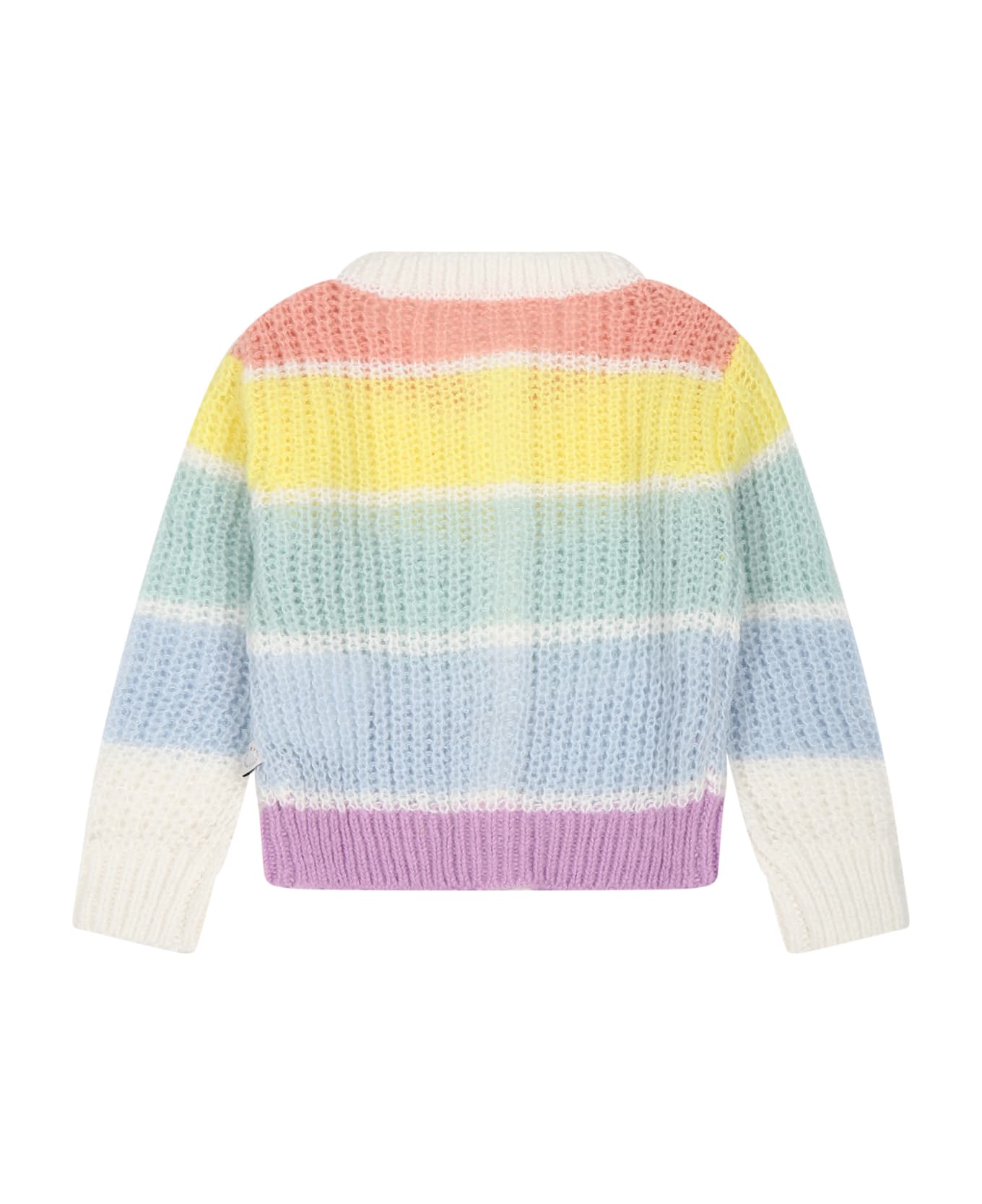 Stella McCartney Kids Multicolor Cardigan For Baby Girl - Multicolor ニットウェア＆スウェットシャツ