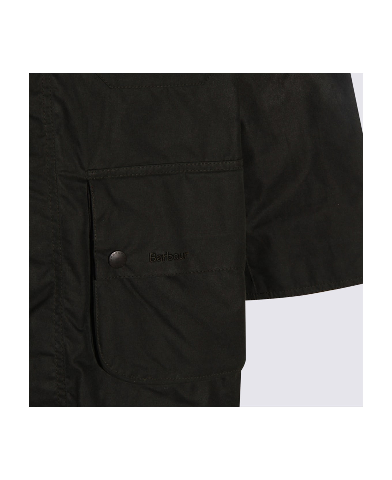 Barbour Black Cotton Coat - SAGE