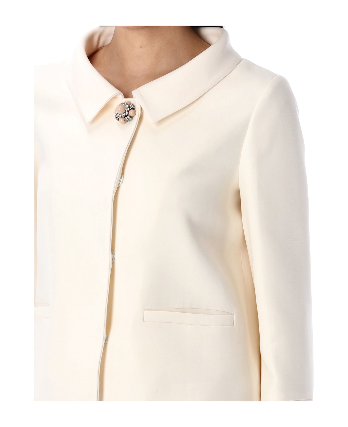 Valentino Garavani Crepe Couture Jacket - AVORIO