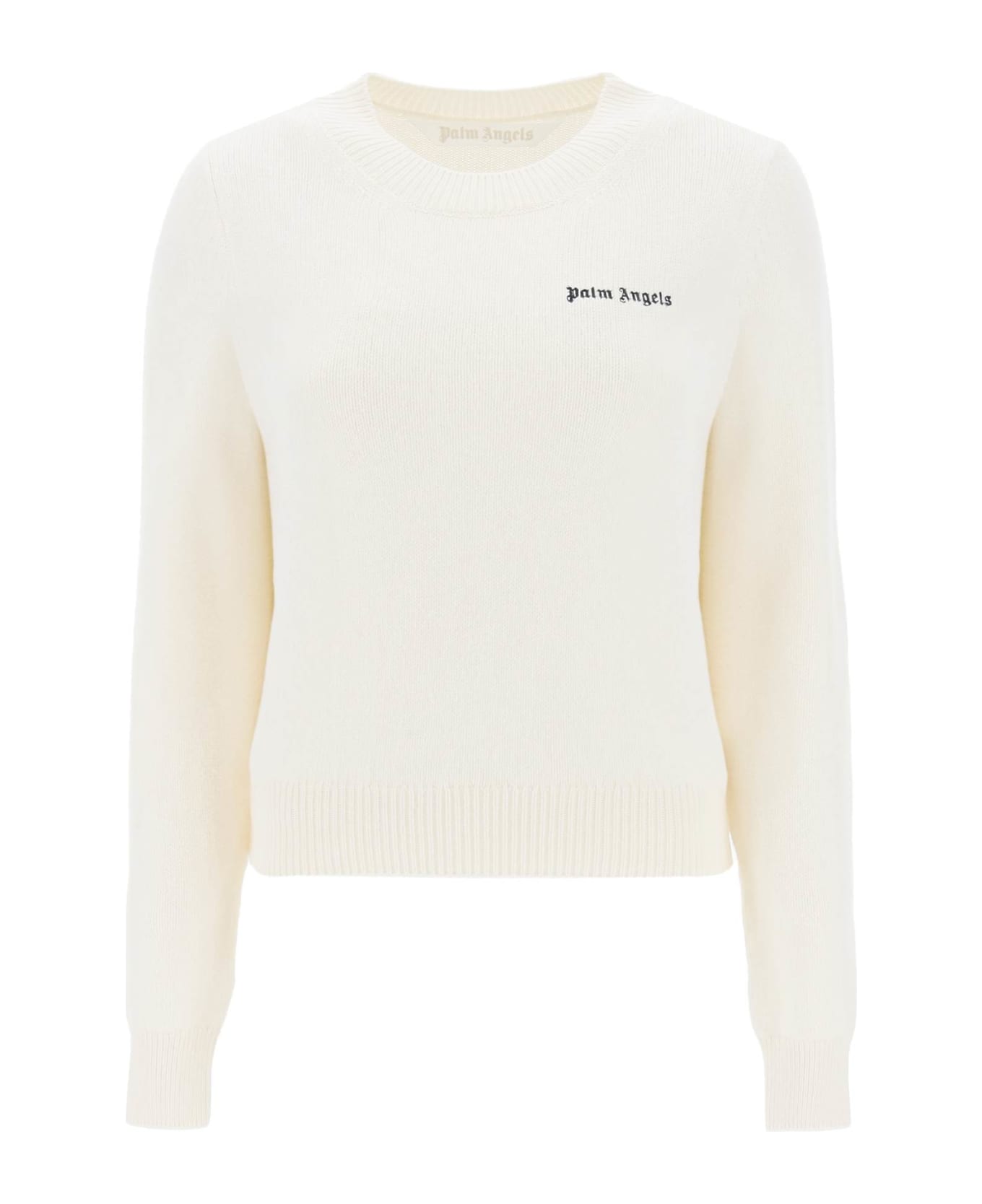 Palm Angels Sweater With Logo - Avorio