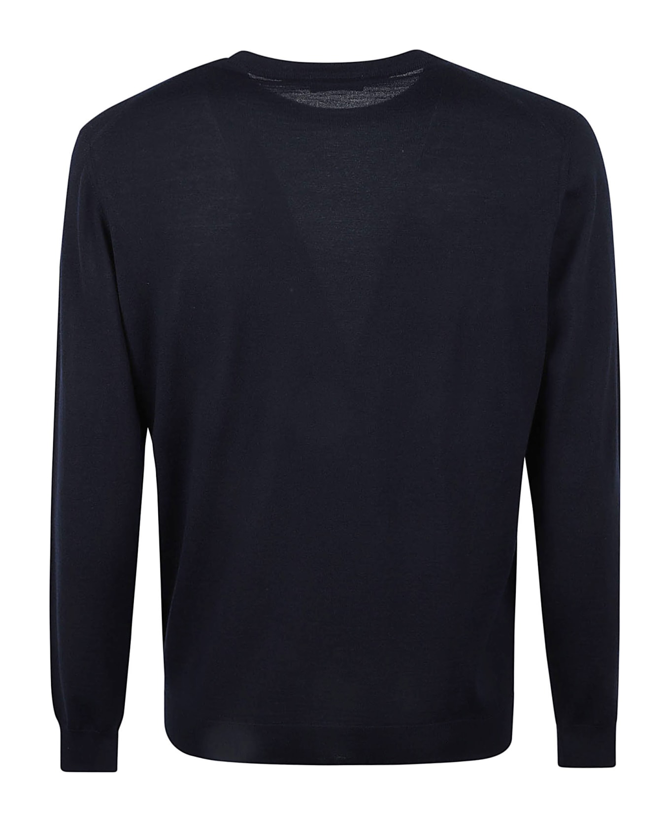 Drumohr Plain Ribbed Sweater - Blu ニットウェア