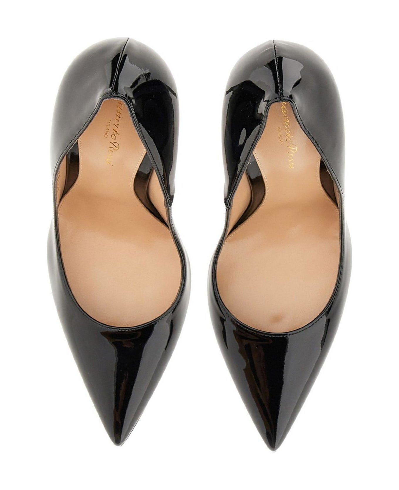 Gianvito Rossi Pointed-toe Slip-on Pumps - Black