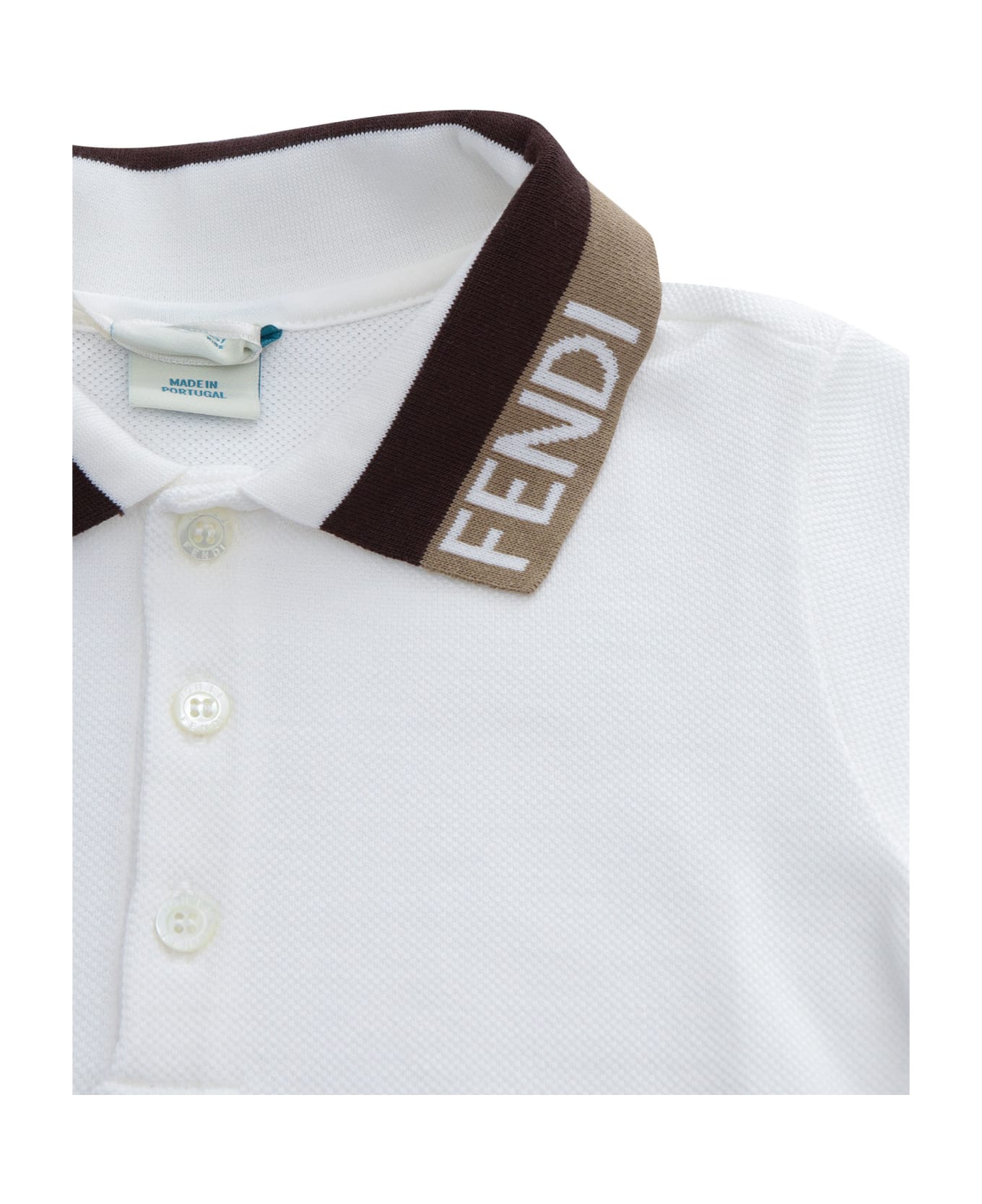 Fendi Piquet Polo T-shirt - WHITE Tシャツ＆ポロシャツ