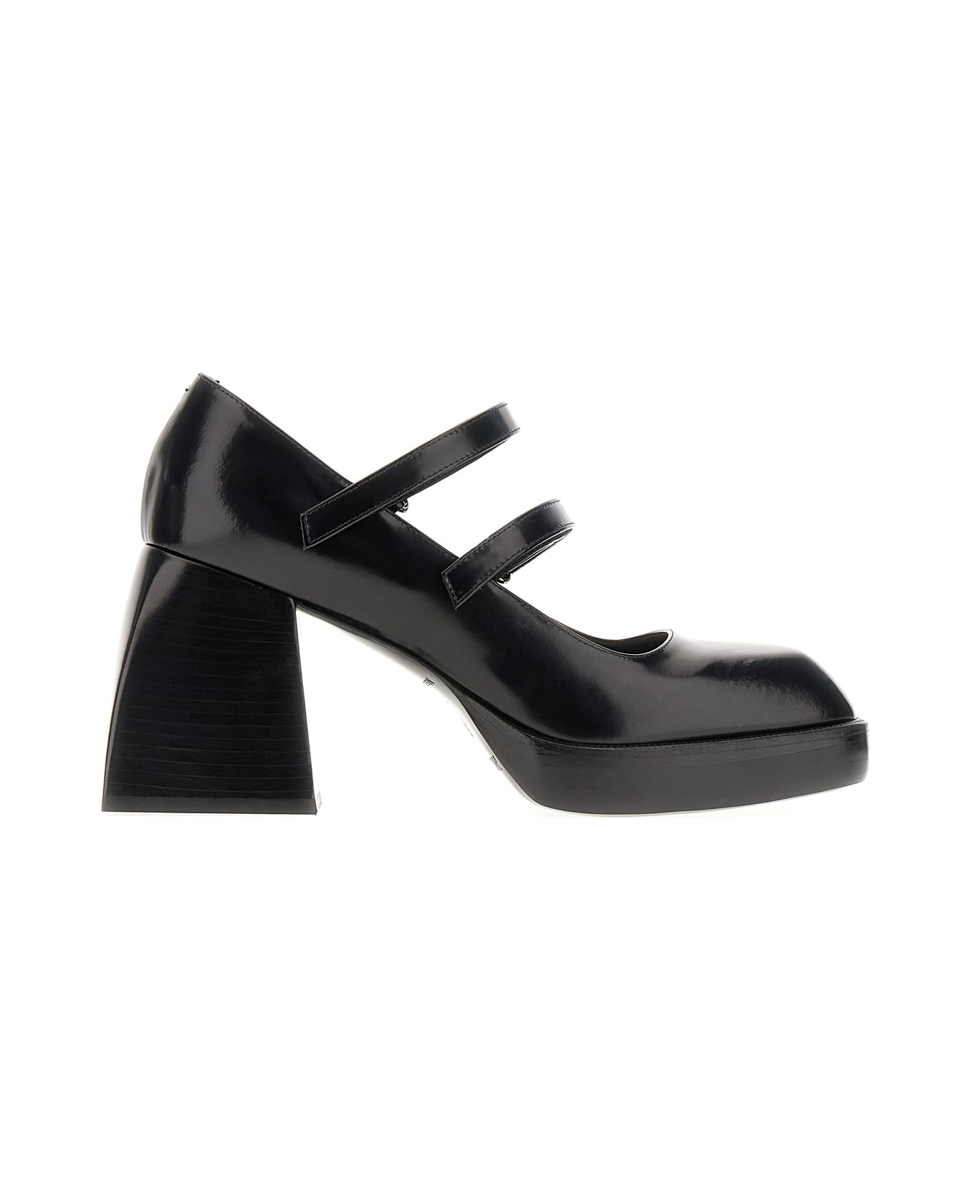 Nodaleto Black Leather Bulla Babies 65 Pumps - BLACK GLASSED