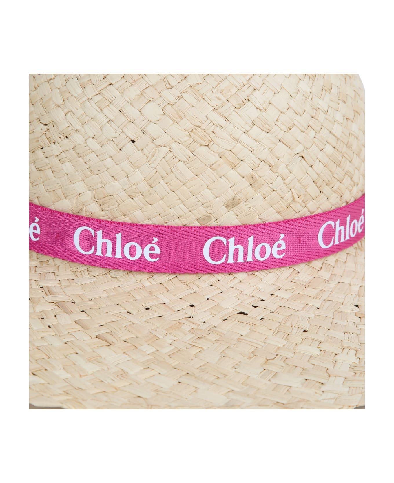 Chloé Wide-brimmed Hat With Print - Pink