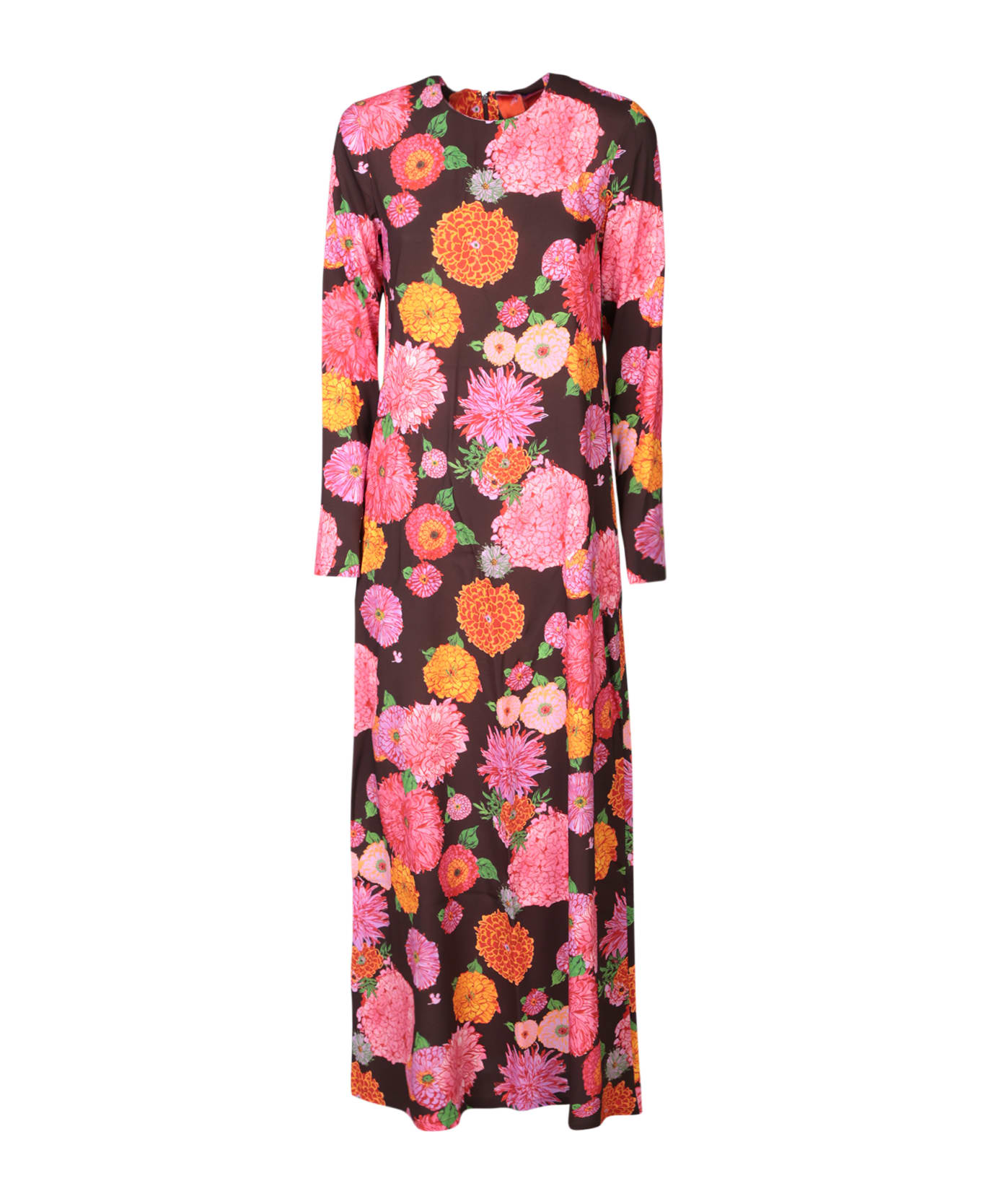 La DoubleJ Long Sleeve Swing Dress Brown/multicolor | italist, ALWAYS ...