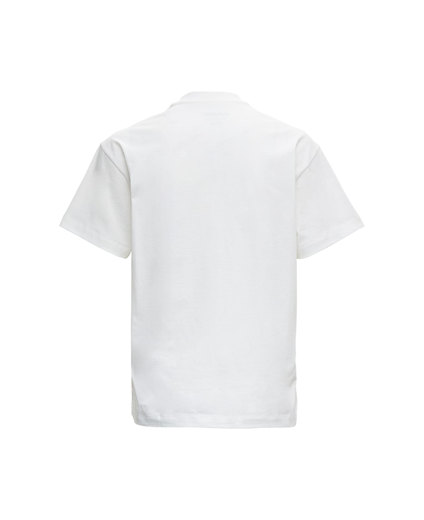 Jil Sander Set Of Three White Cotton T-shirts With Logo - White
