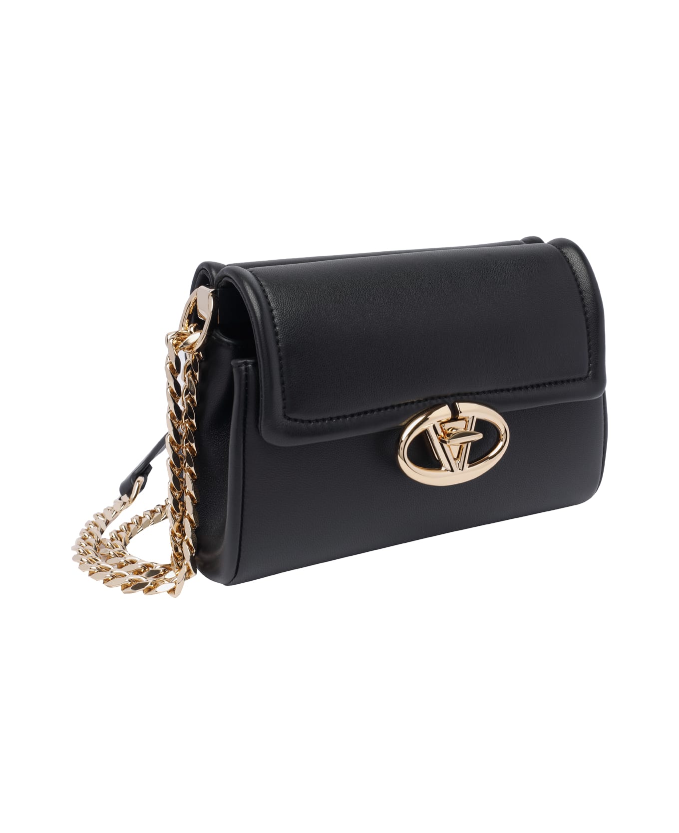 Valentino Garavani Vlogo Locker Shoulder Bag - Black