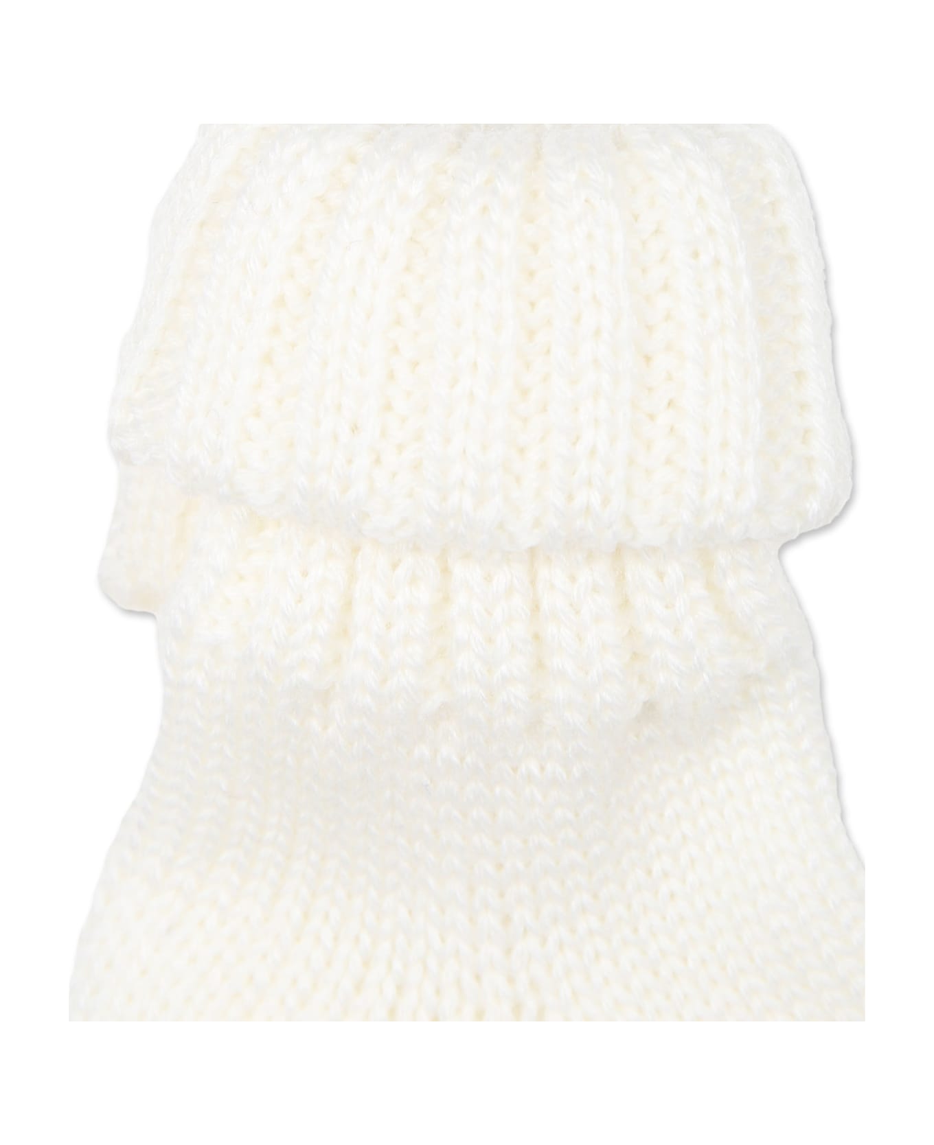 Little Bear White Socks For Babykids - White