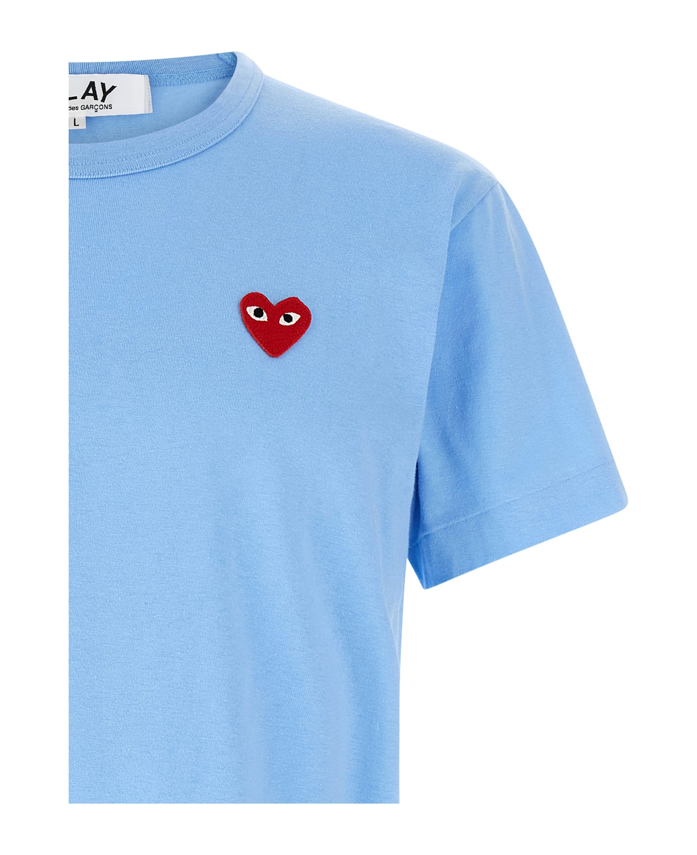 Comme des Garçons Play Logo Patch T-shirt - Light Blue