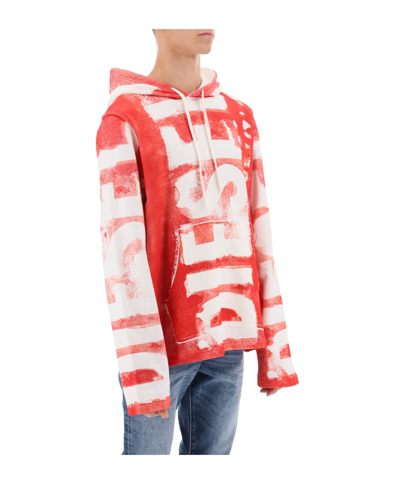 Diesel S-giny Hoodie - BRIGHT RED (White)