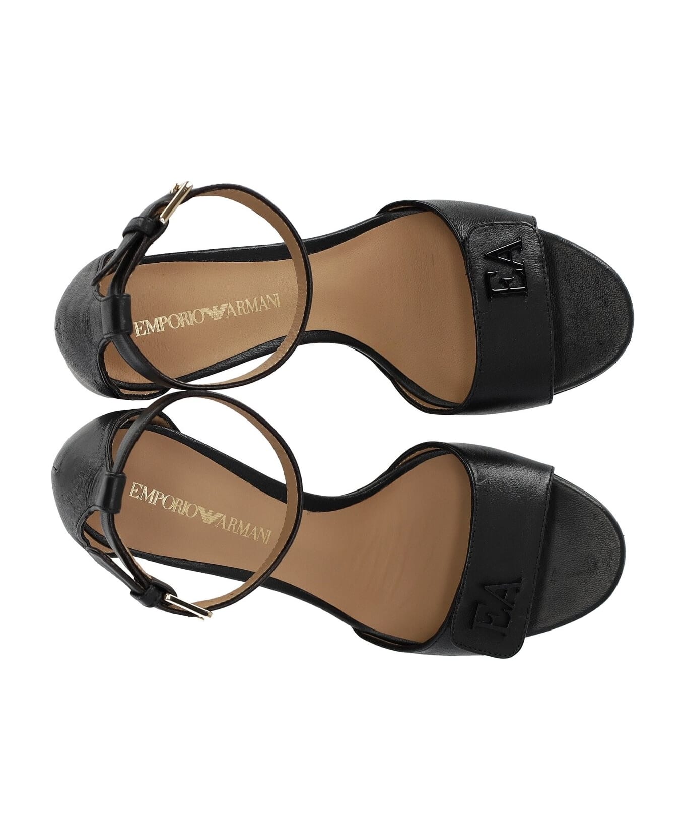 Emporio Armani Black Heeled Sandal - Nero