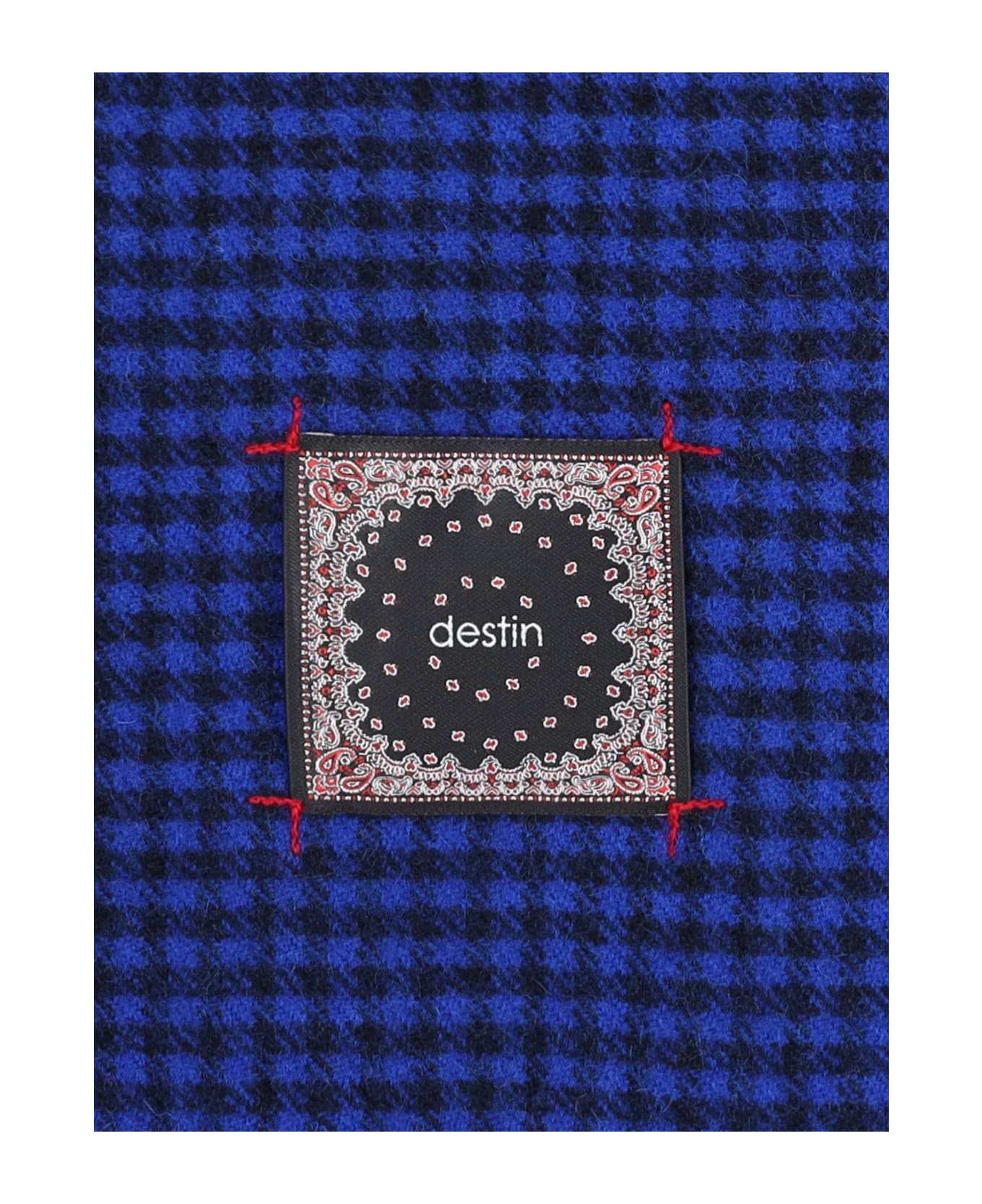 Destin Houndstooth Scarf - Blue スカーフ