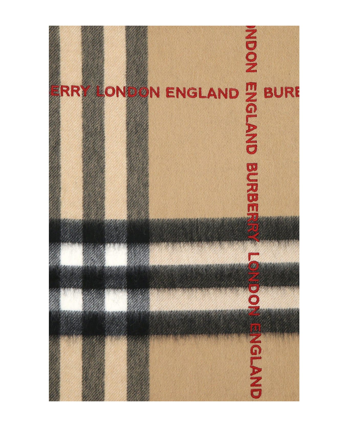 Burberry Printed Cashmere Scarf - BEIGE