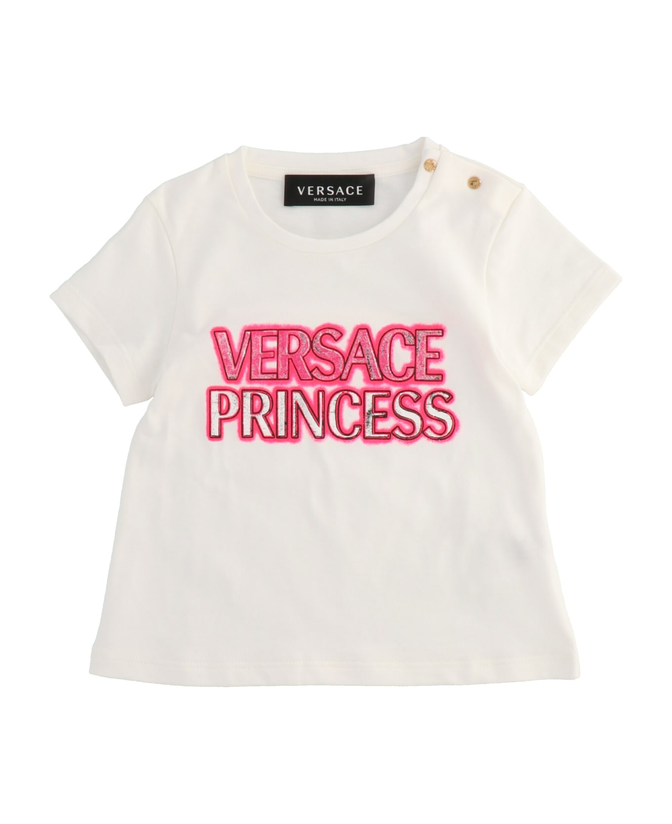 Young Versace T-shirt ' Princess' - Bianco