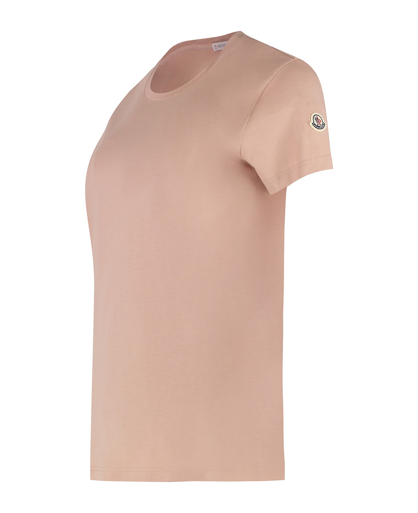 Moncler Cotton Crew-neck T-shirt - Rosa