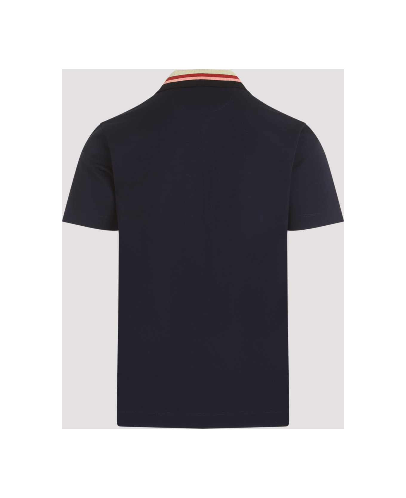 Paul Smith Stripe Collar Polo Shirt - Very Dark Navy
