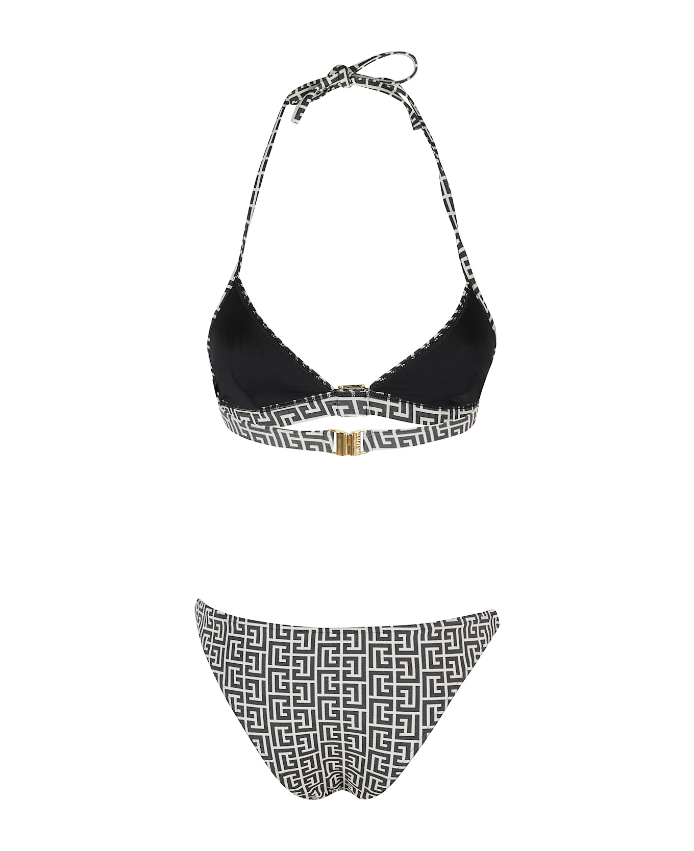 Balmain Triangle Bikini - Ivory Black