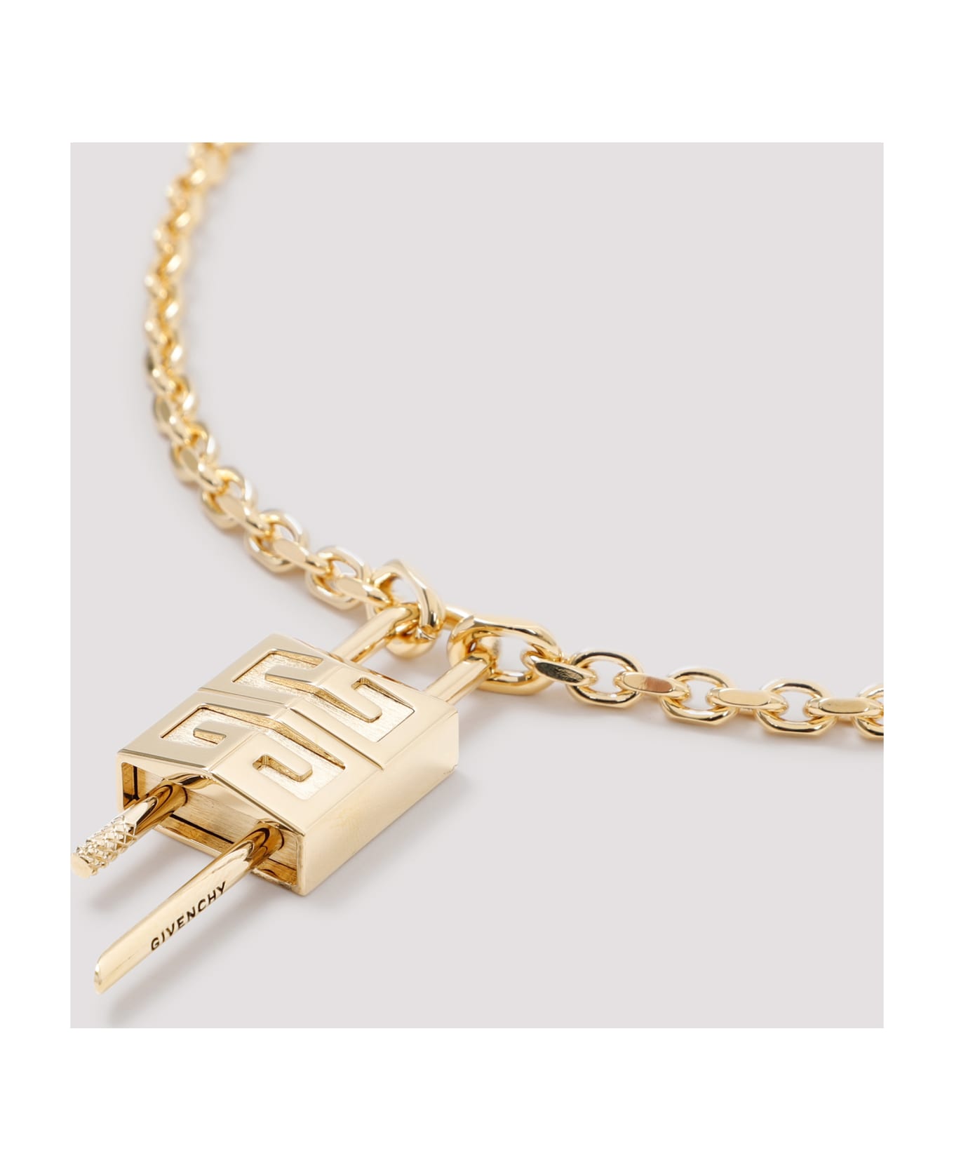 Givenchy Lock Necklace With 4g Padlock - Golden Yellow