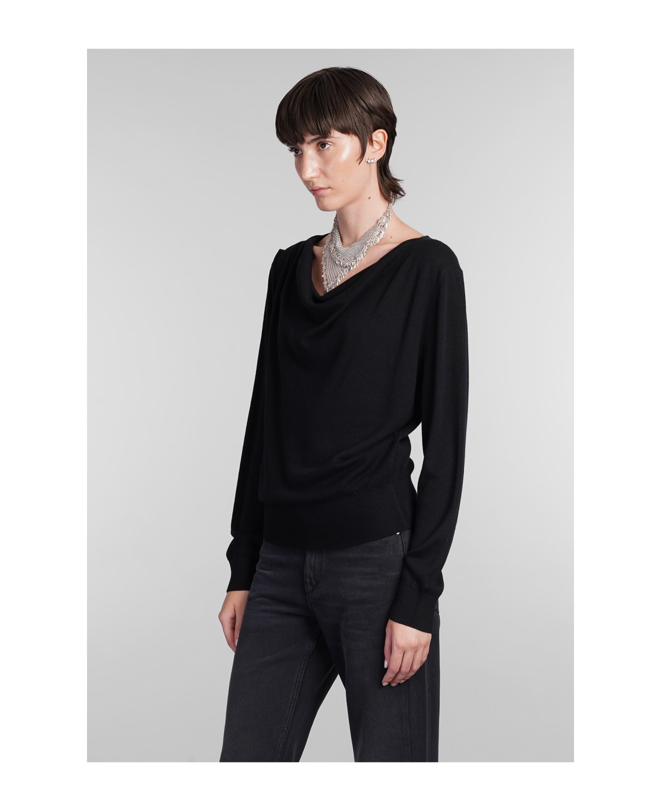 Isabel Marant Kristen Knitwear In Black Viscose - black