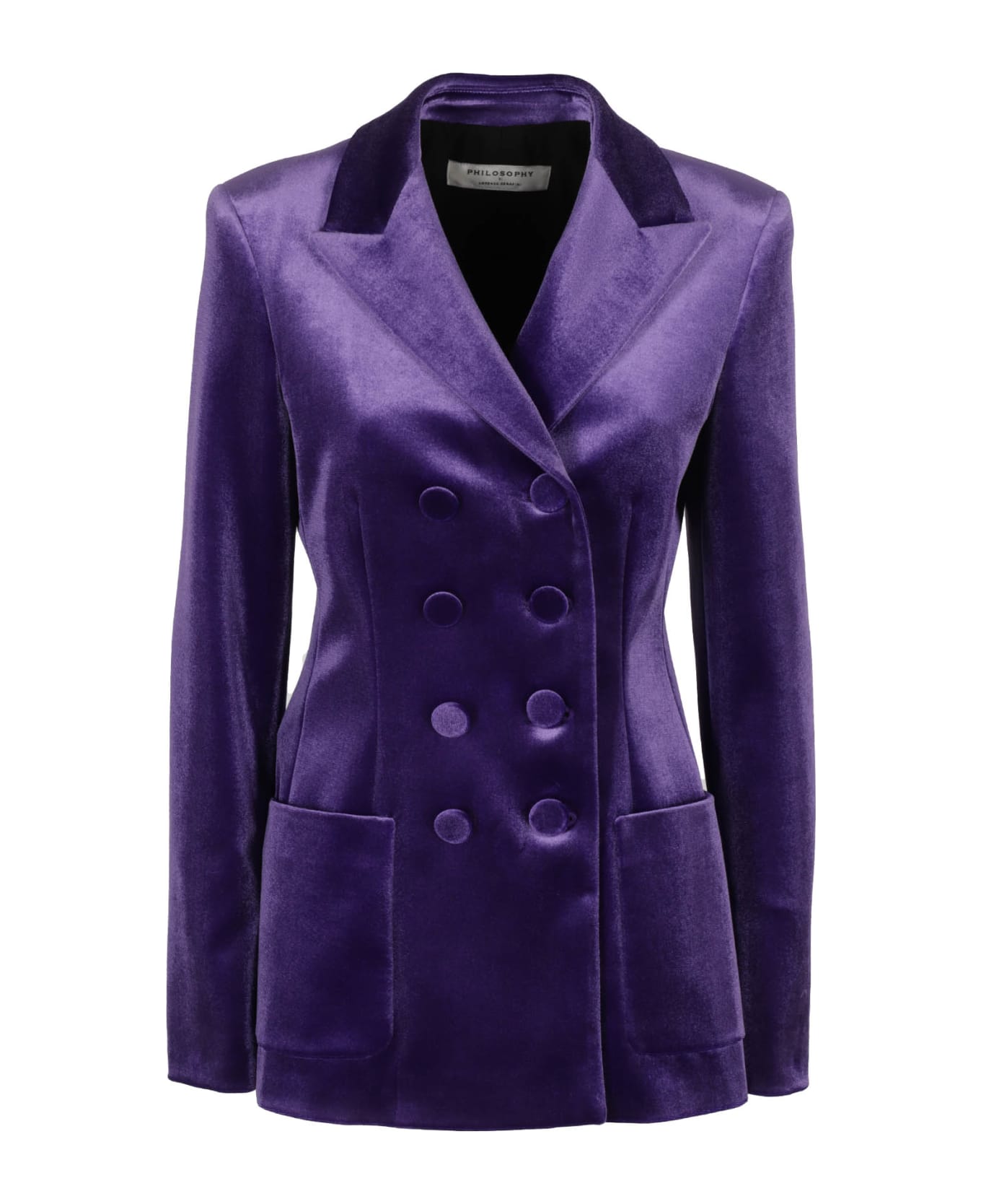 Philosophy di Lorenzo Serafini Purple Velvet Blazer - 269