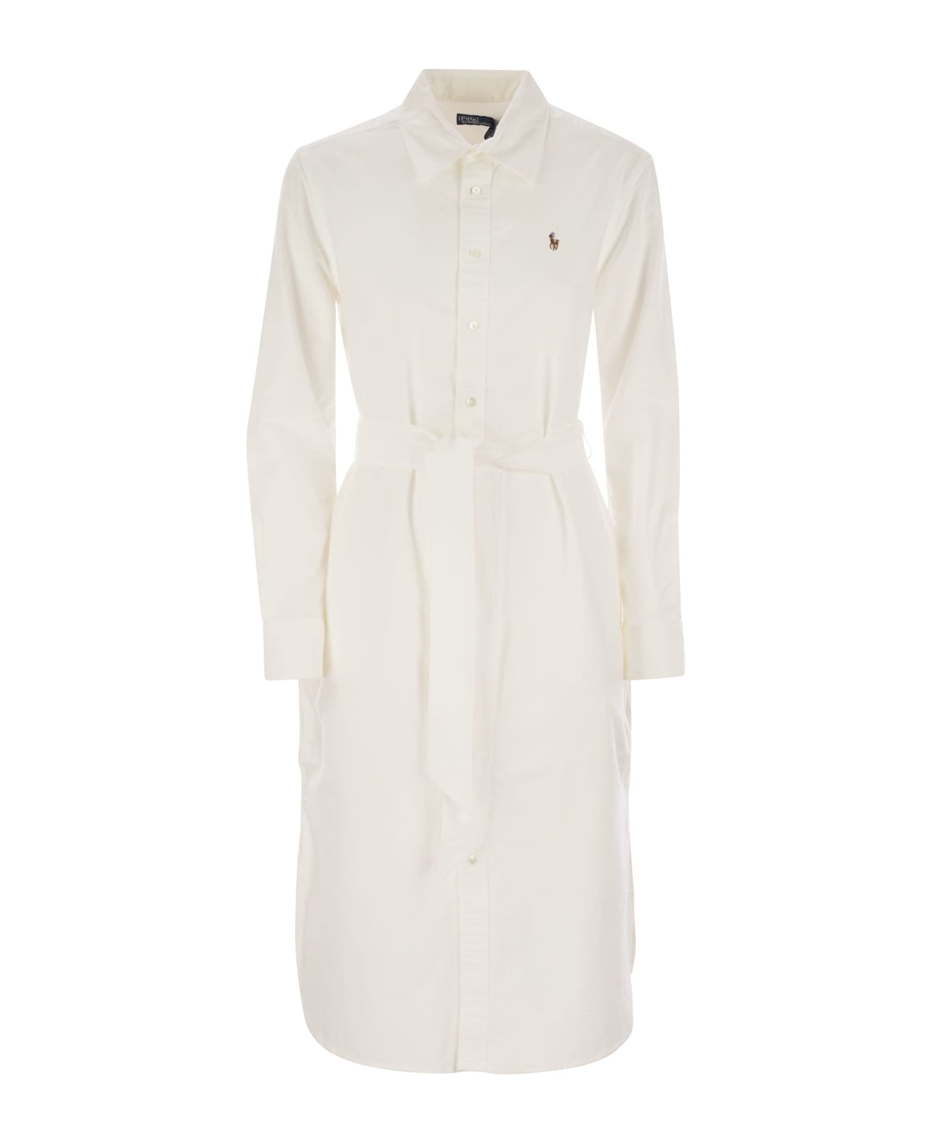 Polo Ralph Lauren Cotton Chemisier Dress - White