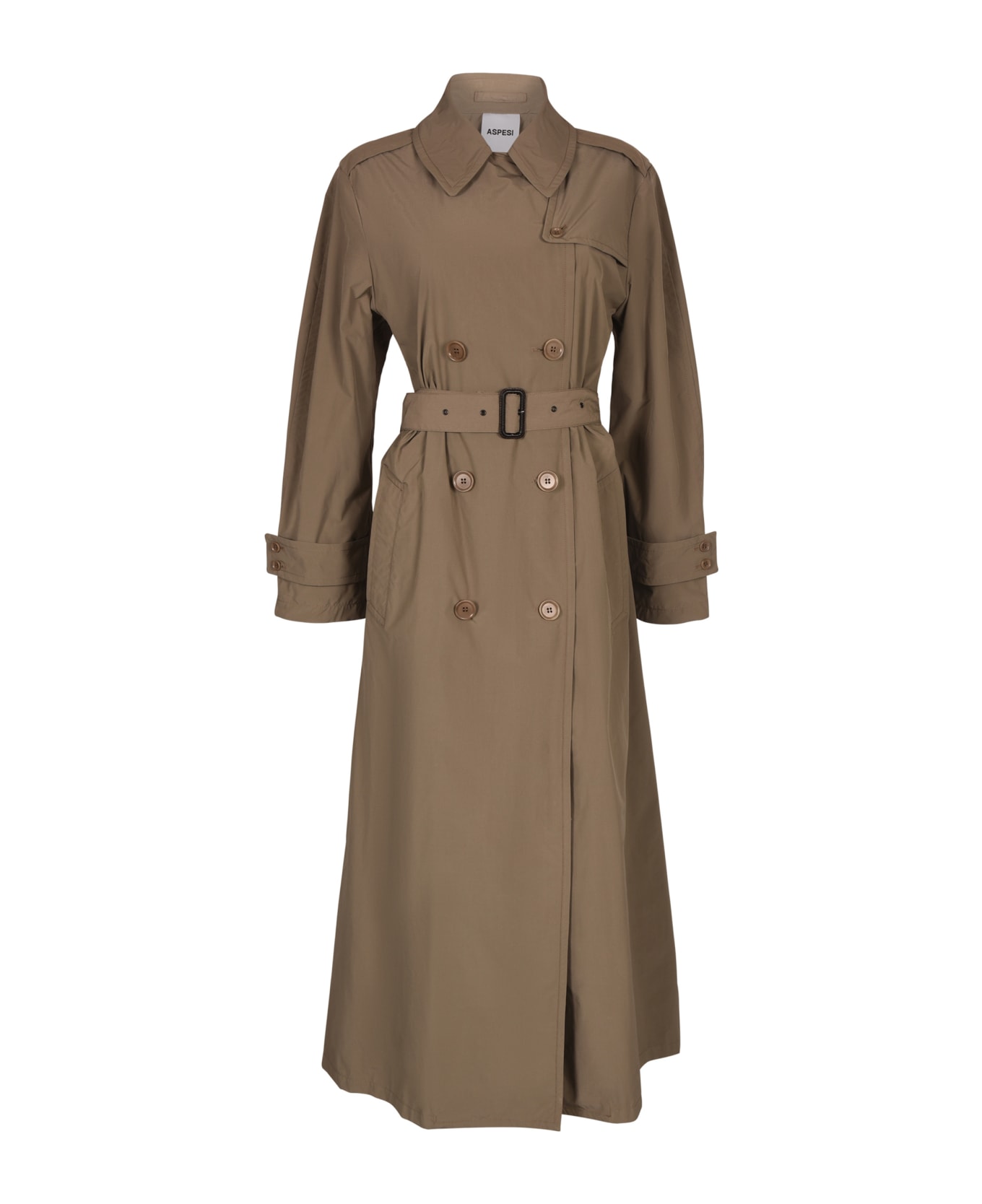 Aspesi Double-breasted Belted Trench - Beige