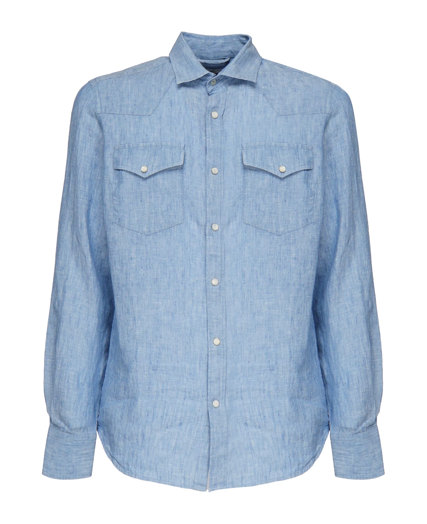 MC2 Saint Barth Greg Linen Shirt - Blue