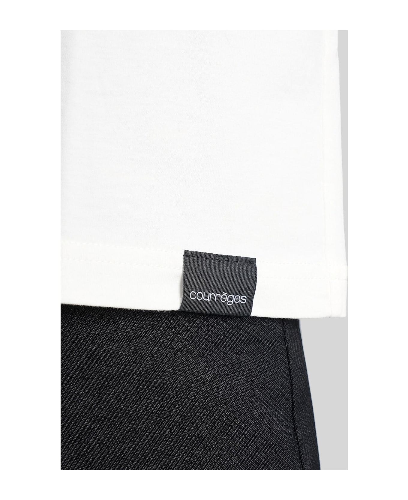 Courrèges T-shirt In White Cotton - white