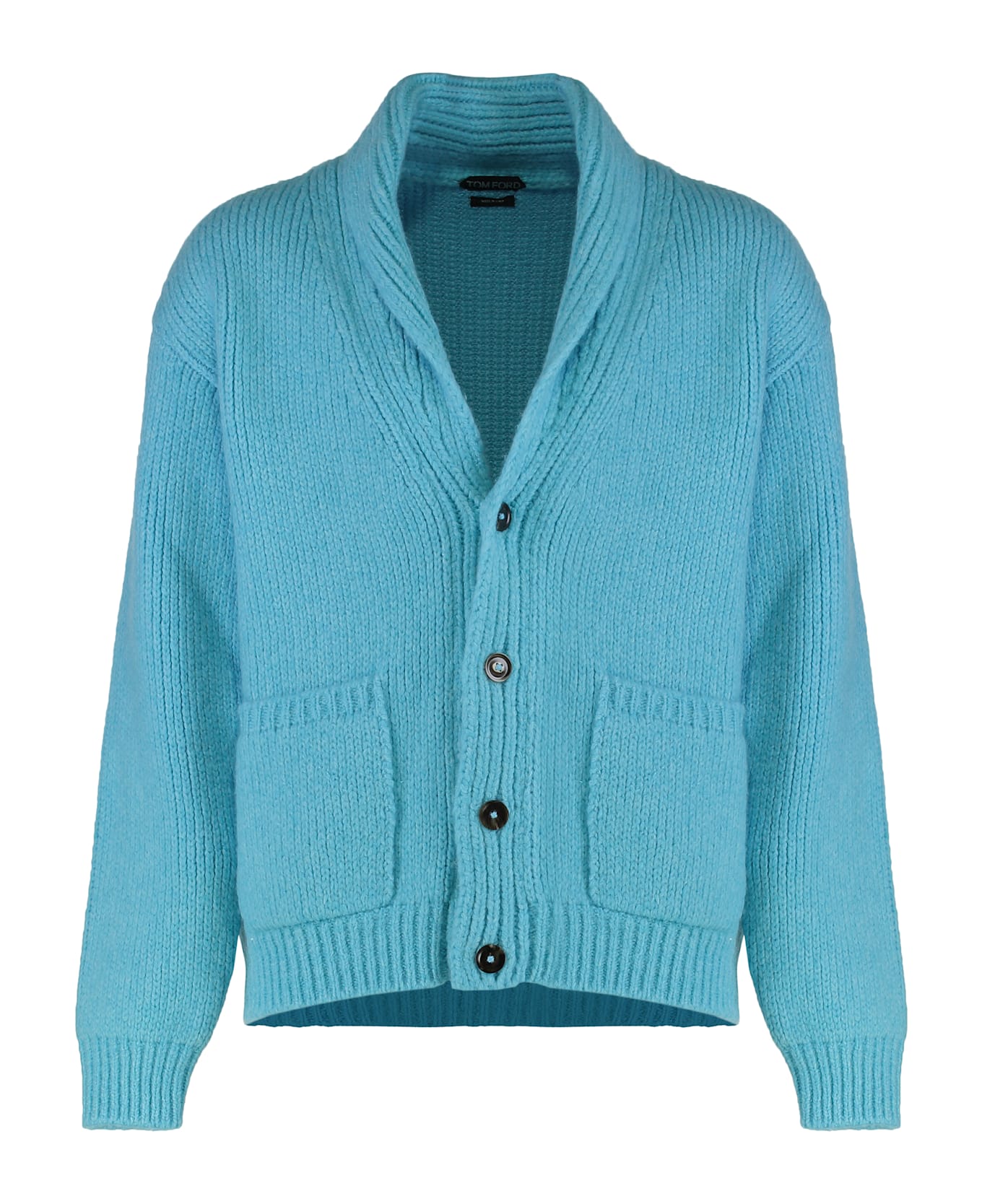 Tom Ford Cardigan In Cashmere - Light Blue