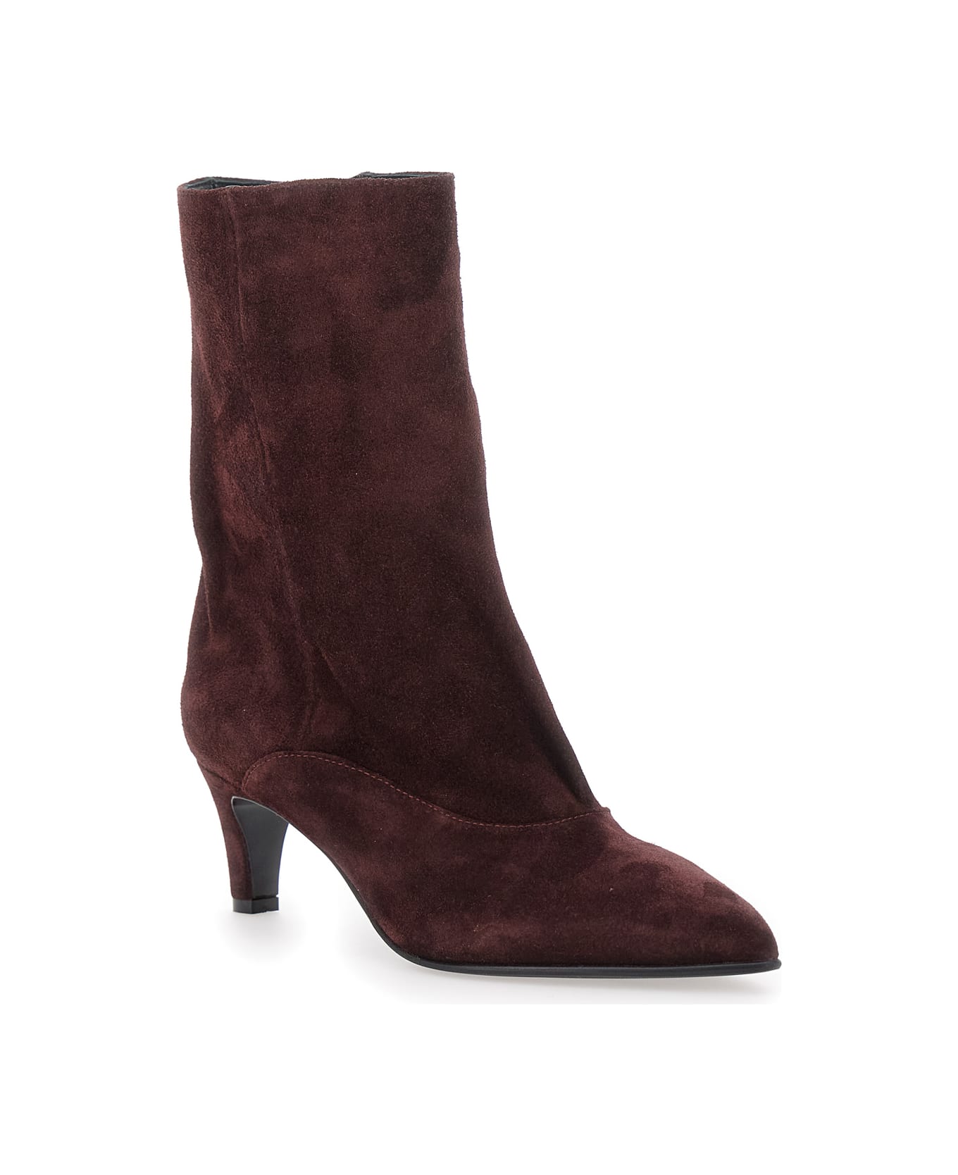 Strategia 
joelle
 Bordeaux Ankle Boots With Pointed Design And Low Heel In Suede Woman - Bordeaux