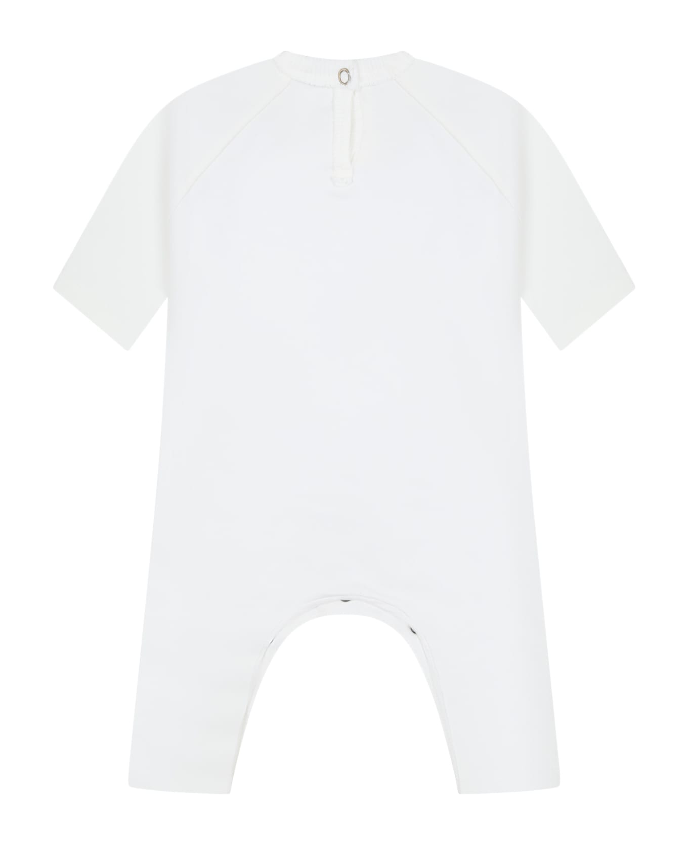 Zhoe & Tobiah Ivory Jumpsuit For Babykids With Writing - Ivory