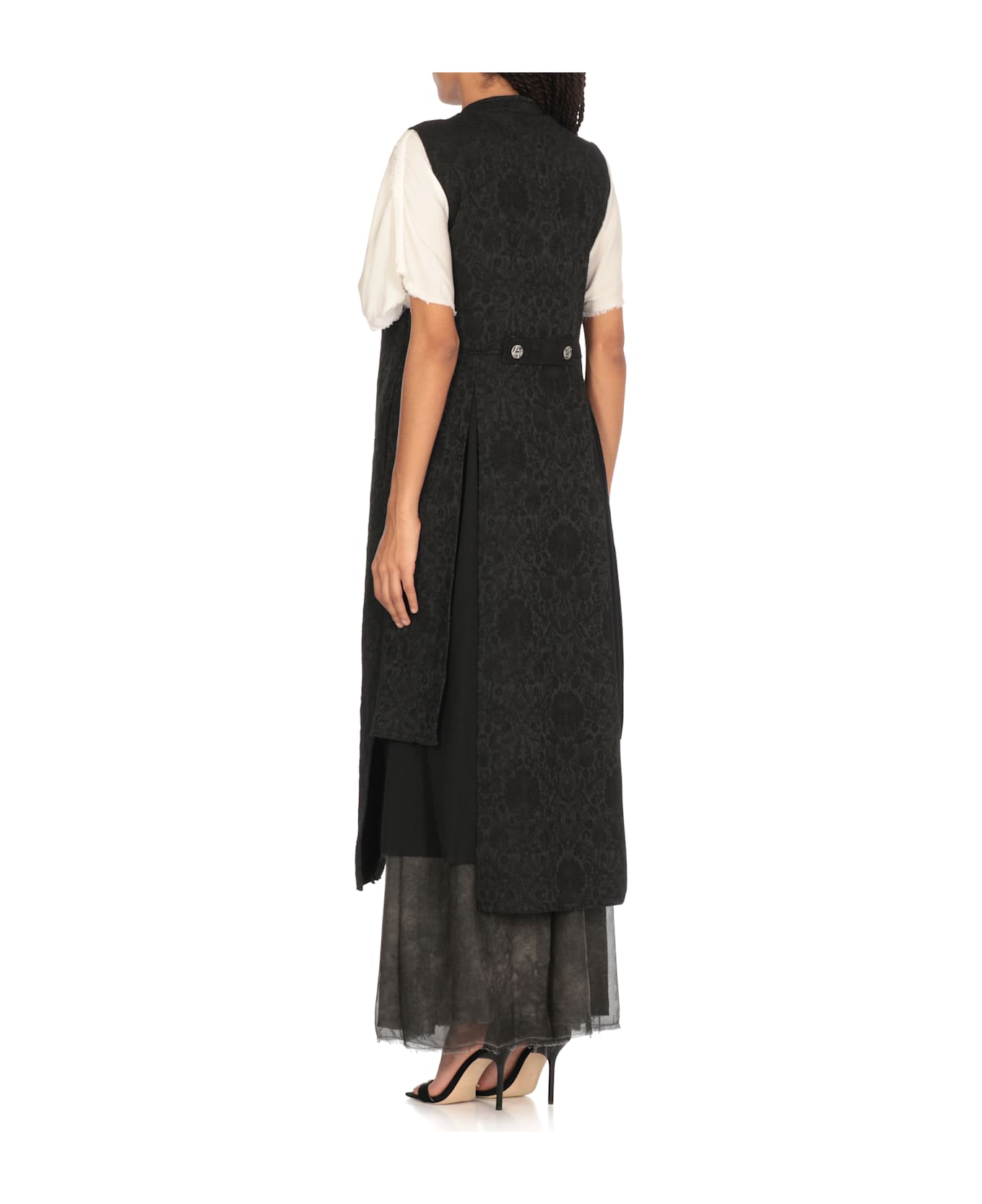 Sanctamuerte Cotton Gilet - Black