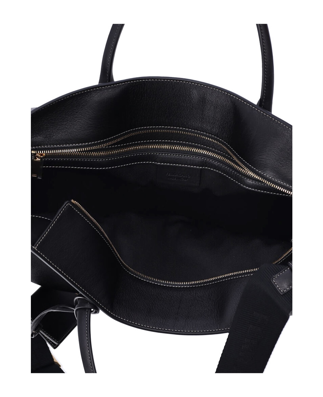Ferragamo Large Logo Tote Bag - Black  