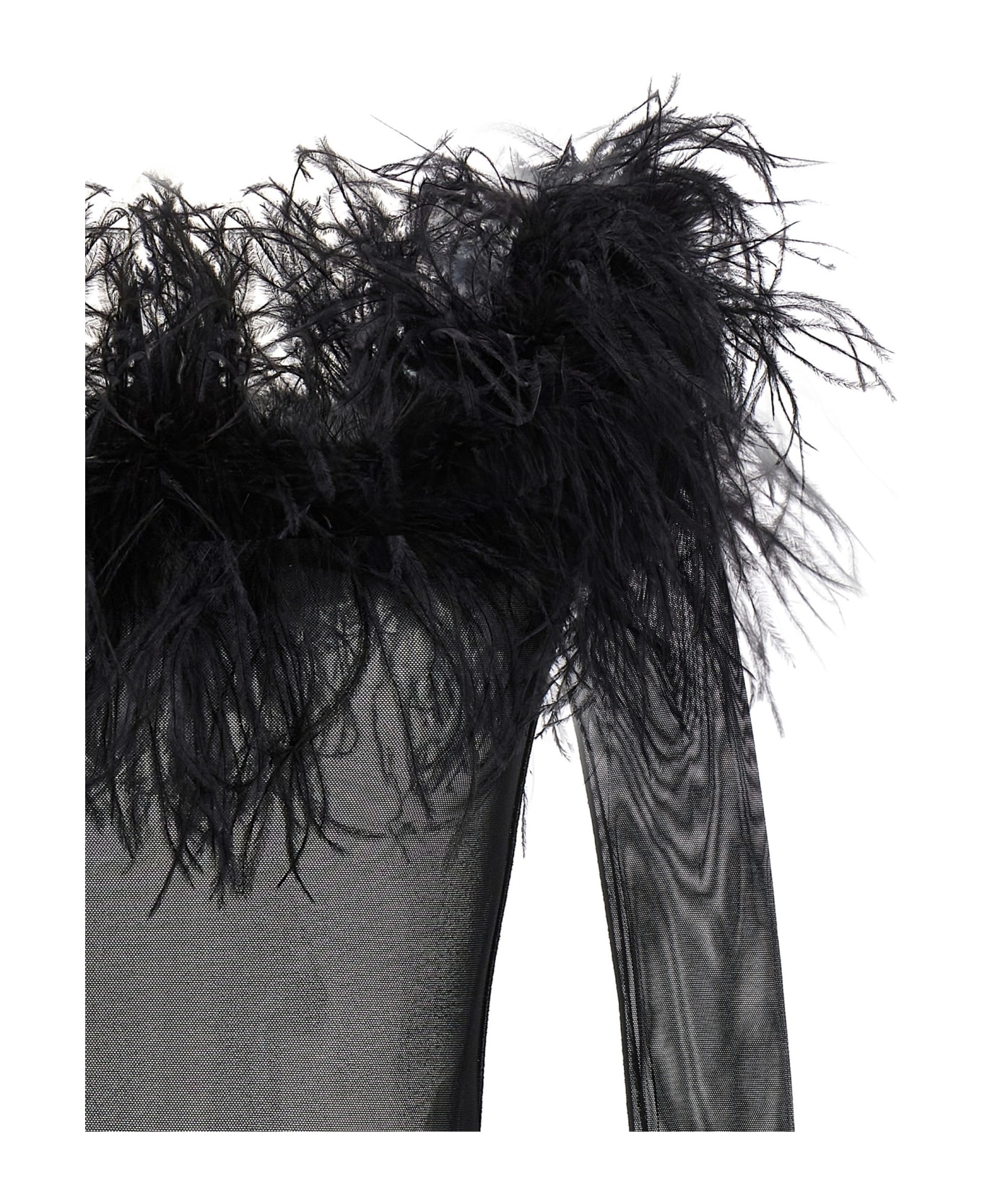 Oseree 'plumage' Bodysuit - Black  