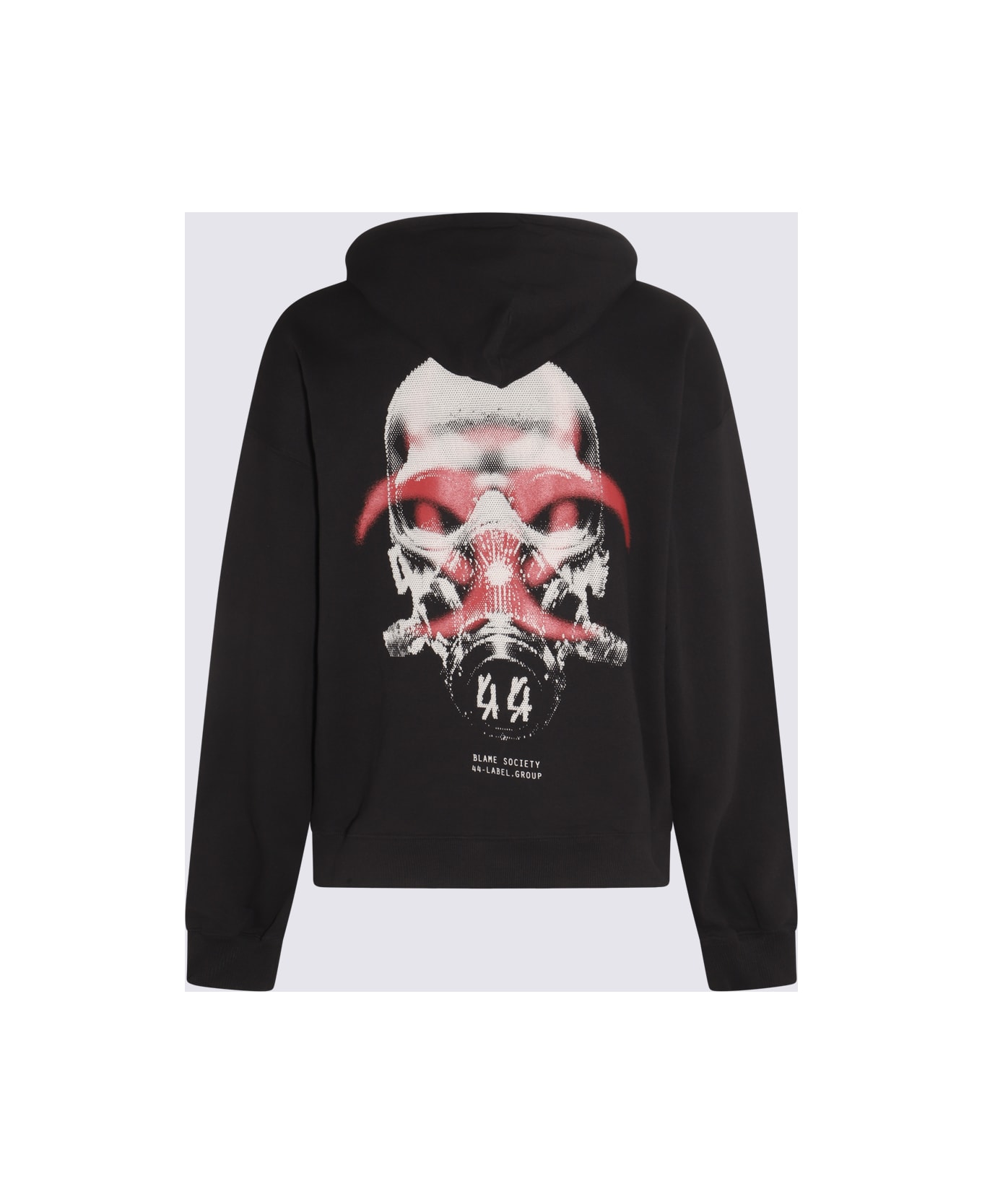 44 Label Group Black, White And Red Cotton Sweatshirt - Black