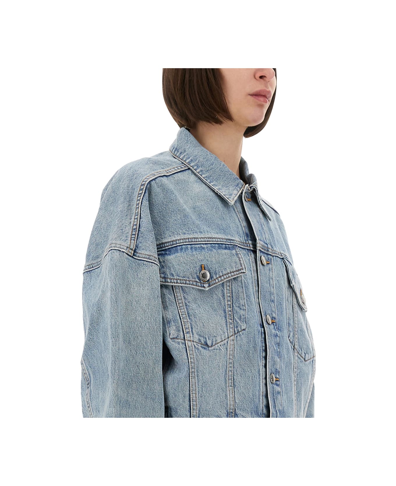 Alexander Wang Denim Clip-on Trucker Jacket - DENIM