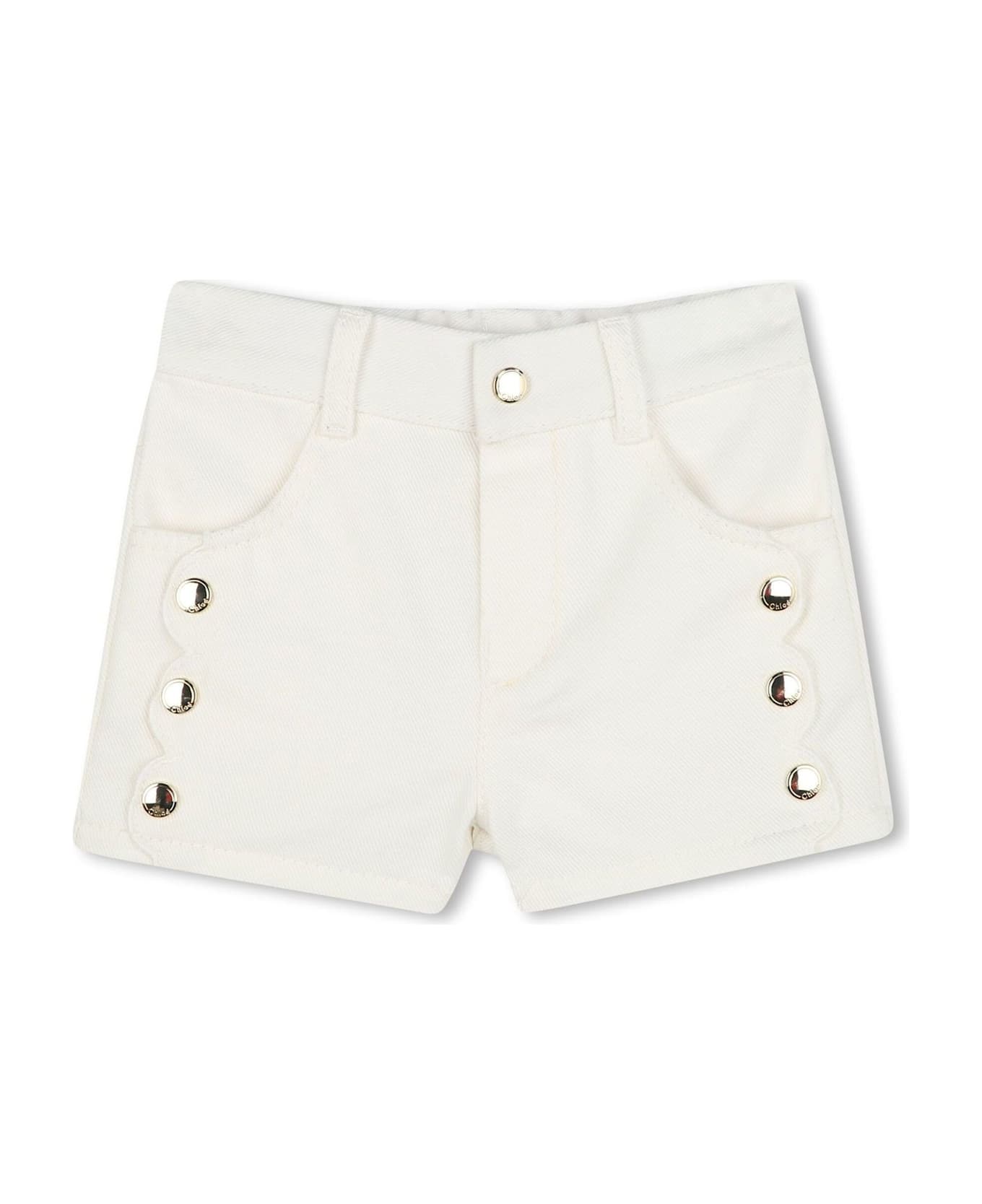 Chloé Chloè Kids Shorts White - White