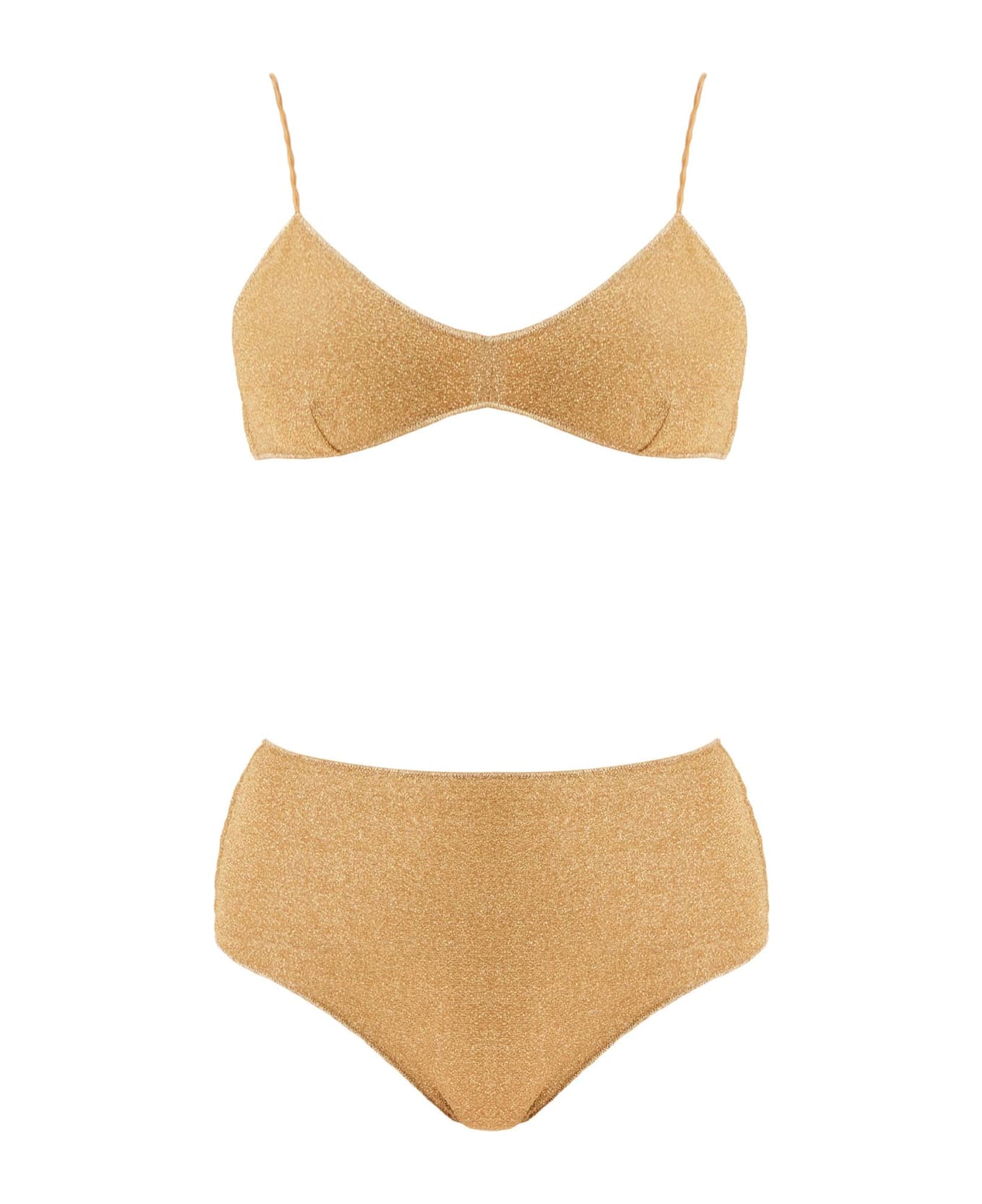 Oseree High-waisted Lumiã¨re Bikini Set - GOLD (Gold)