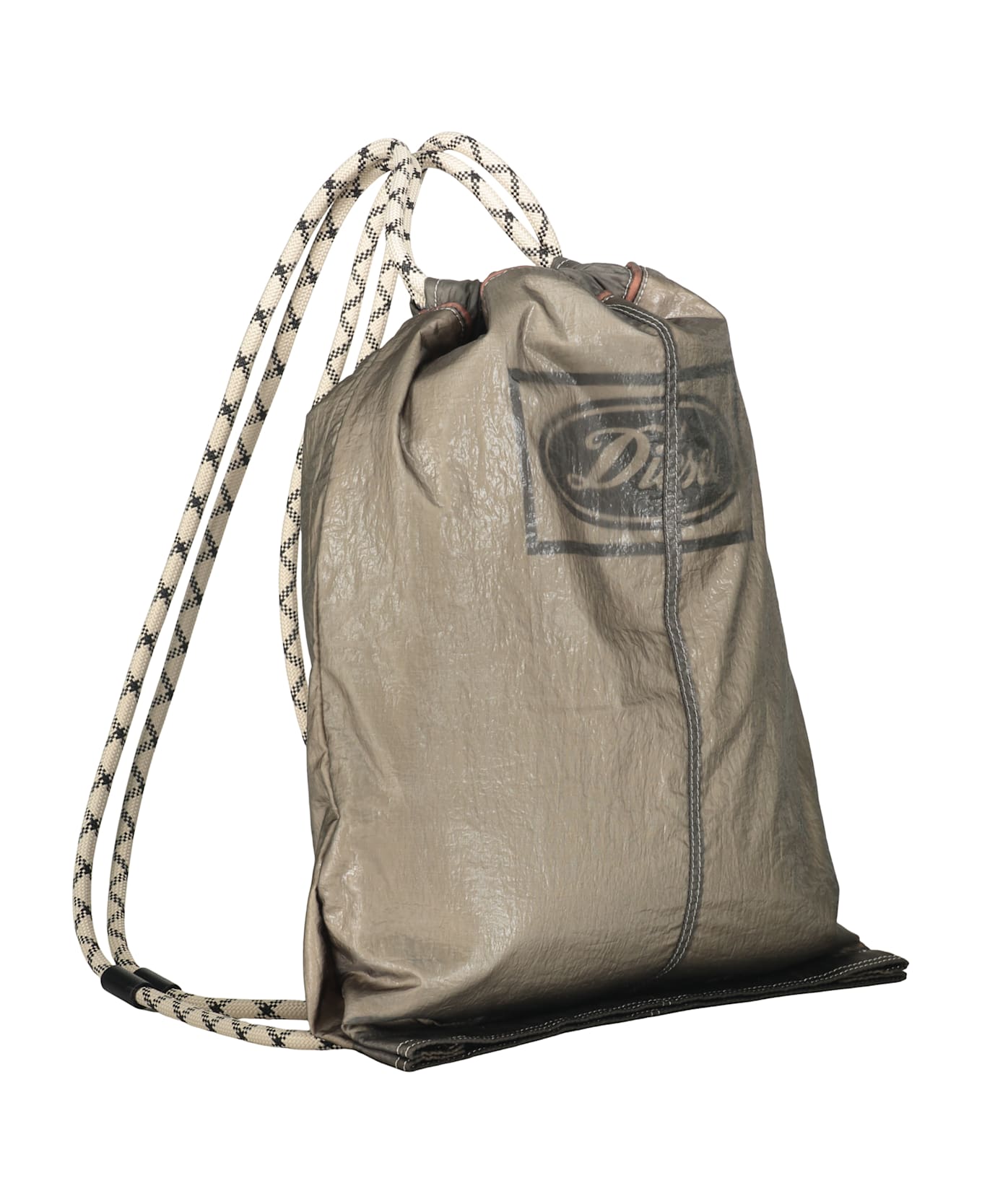 Diesel Sack Backpack With Logo - Beige