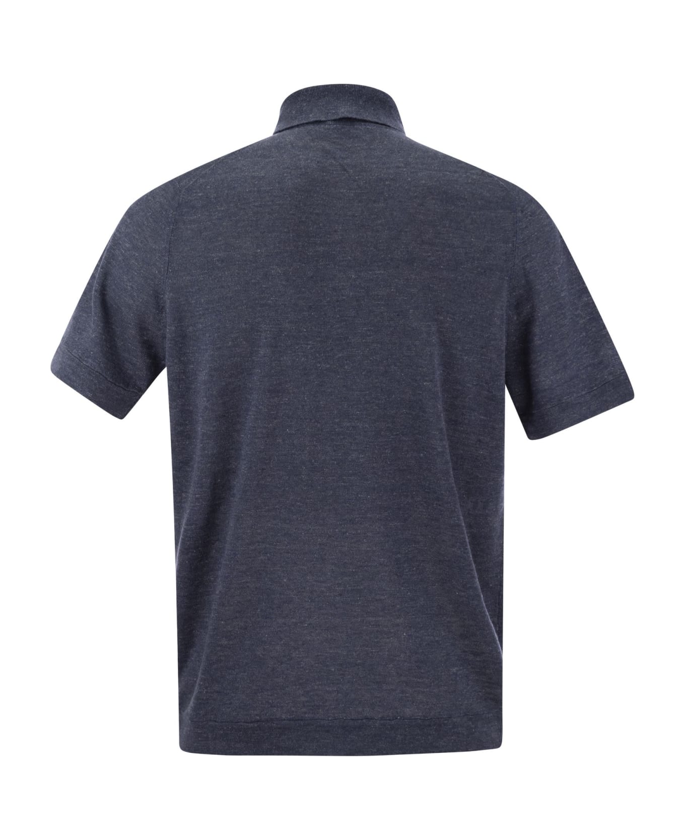 Brunello Cucinelli Linen And Cotton Knit Polo Shirt - NETTUNO ポロシャツ