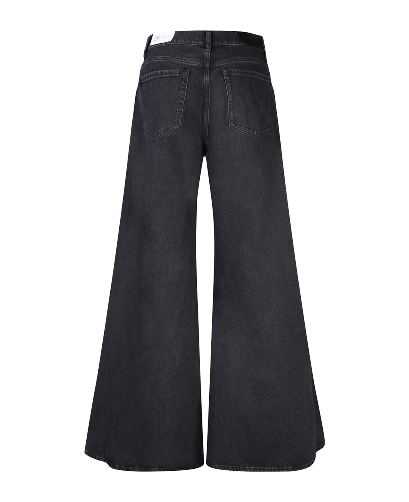 7 For All Mankind Willow Wide Leg Black Jeans - Black