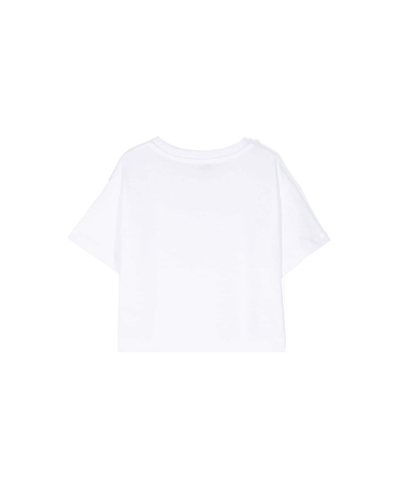 Chiara Ferragni White T-shirt With Winged Heart In Cotton Girl - White