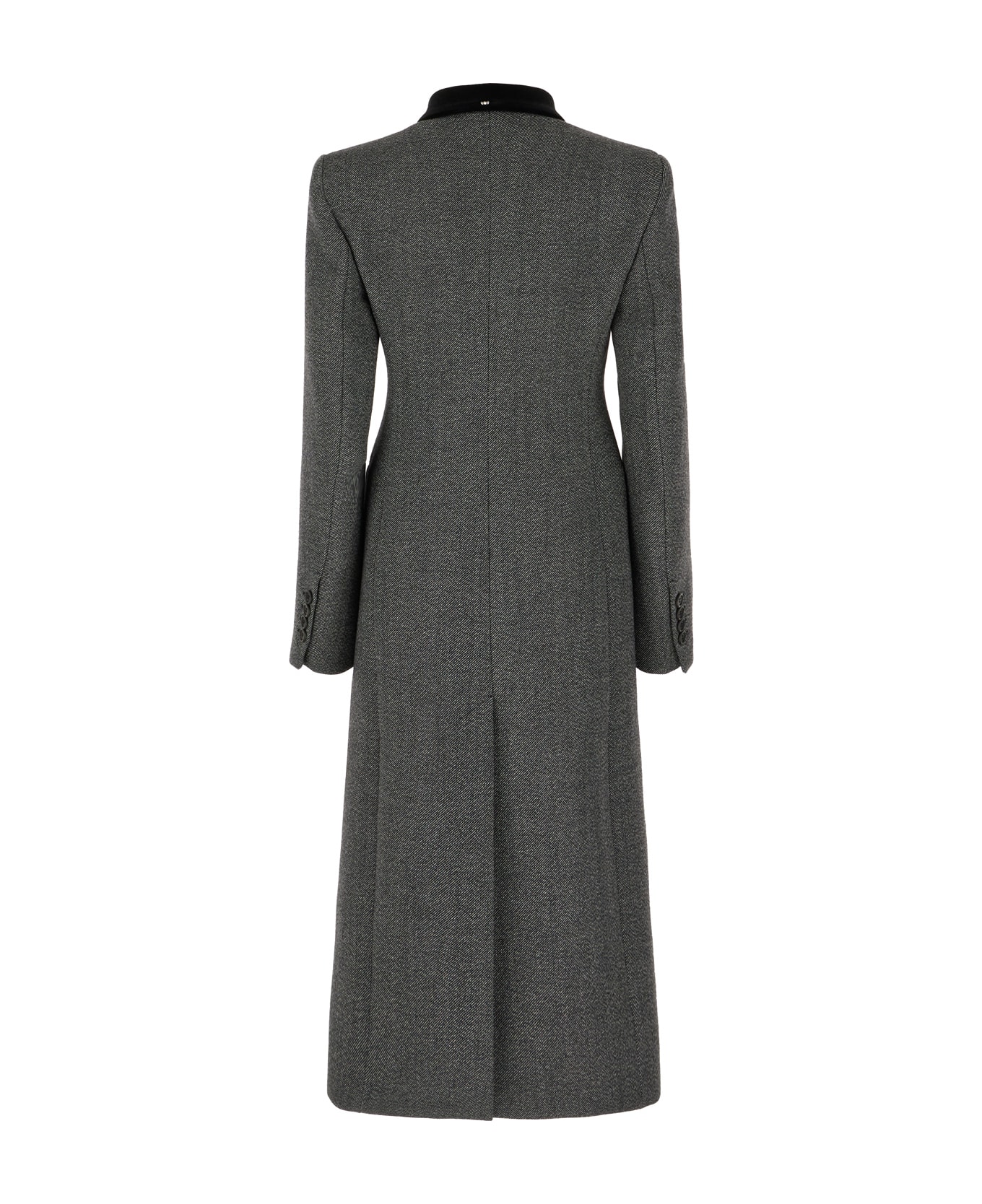 SportMax Embroidered Wool Coat - NERO BIANCO