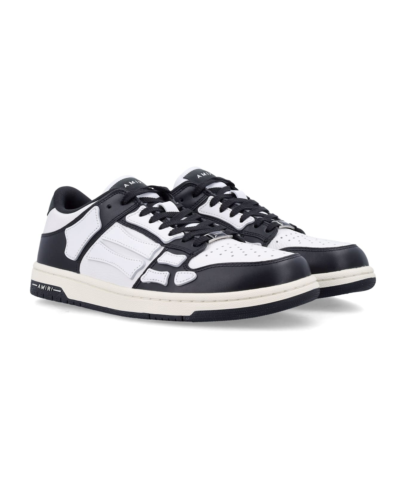 AMIRI Skel Top Low Sneakers - BLACK/WHITE