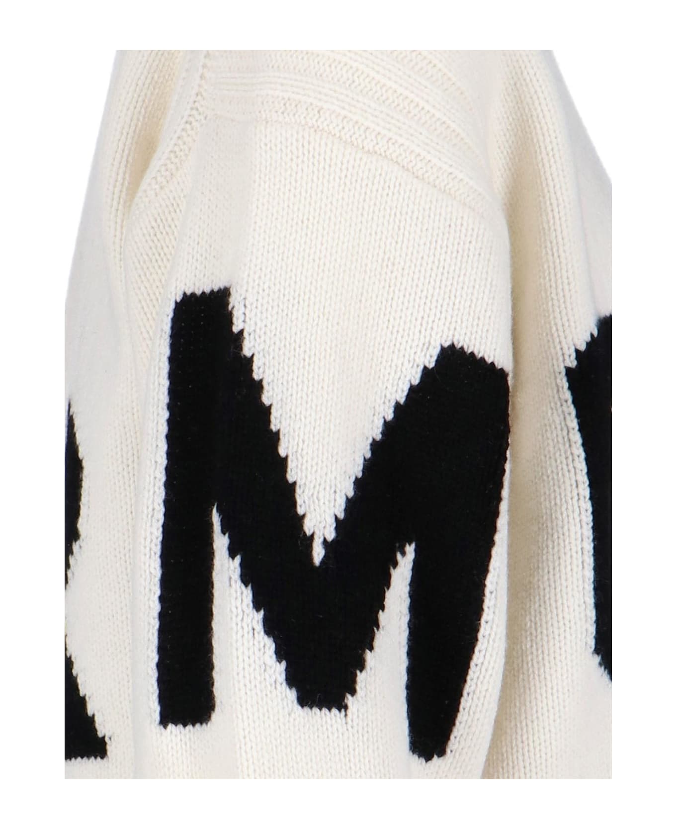 Moncler Logo Crew Neck Sweater - Bianco