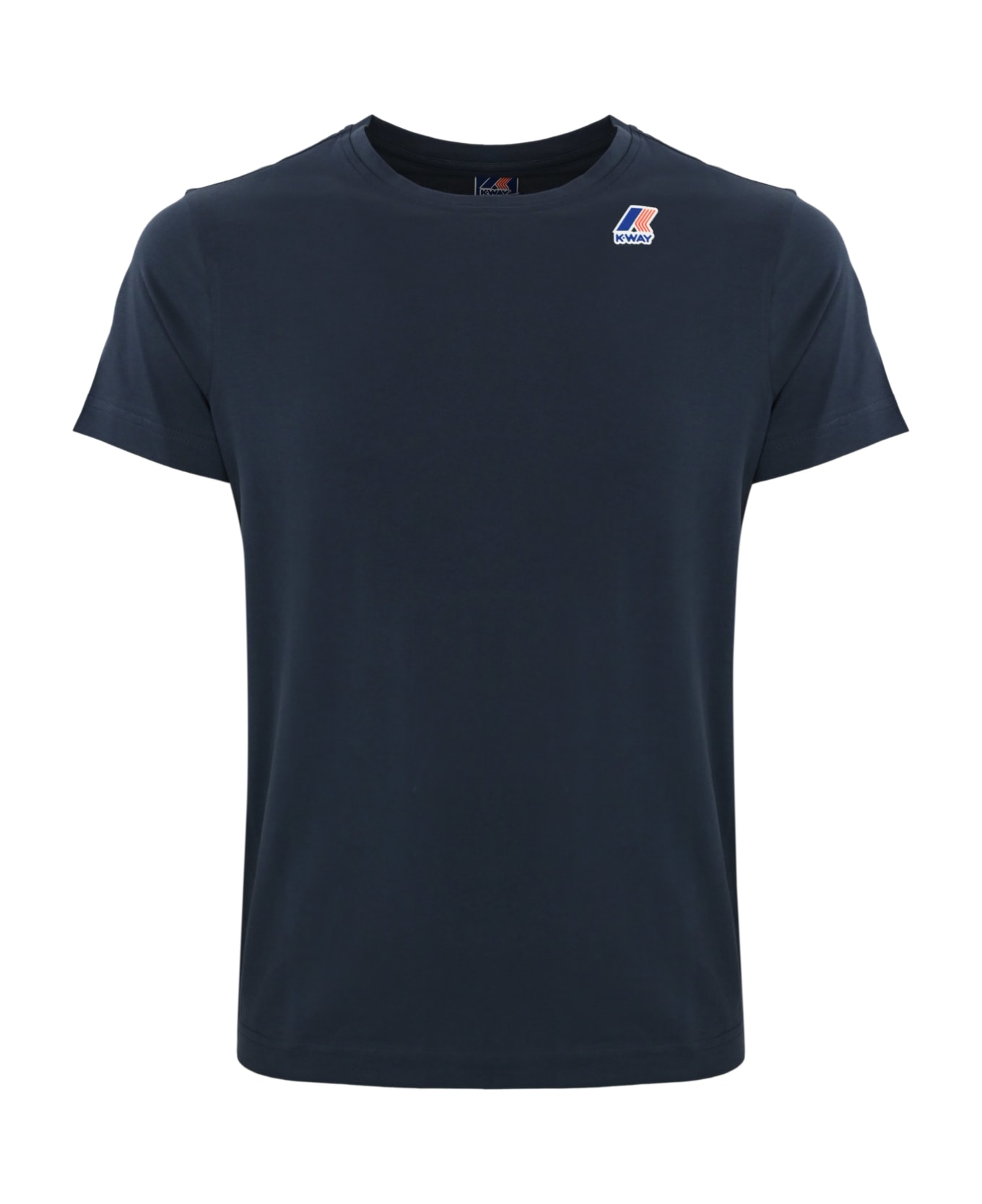 K-Way T-shirt With Logo - Blue depth