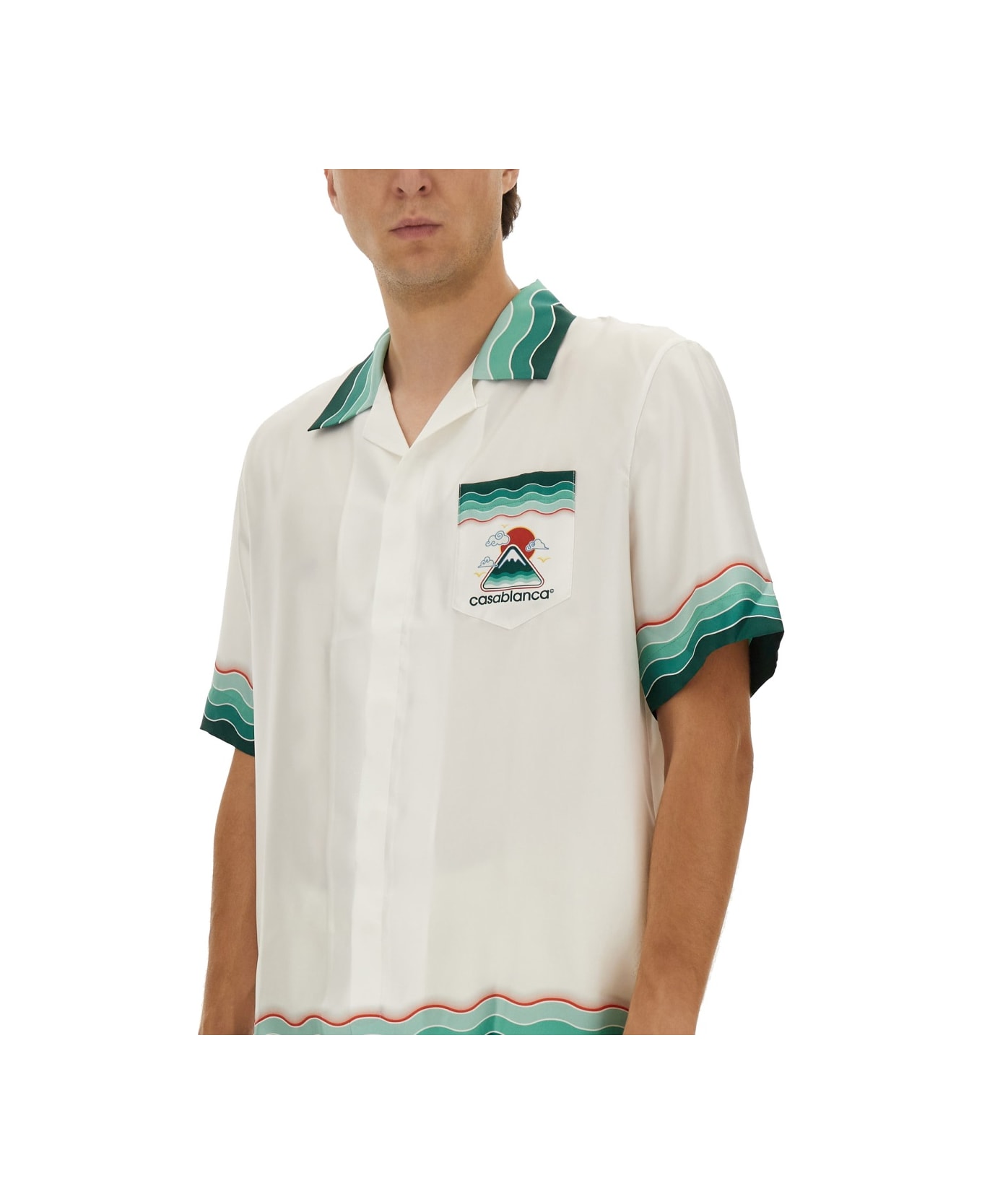Casablanca "montagne Ondulée" Shirt - GREEN
