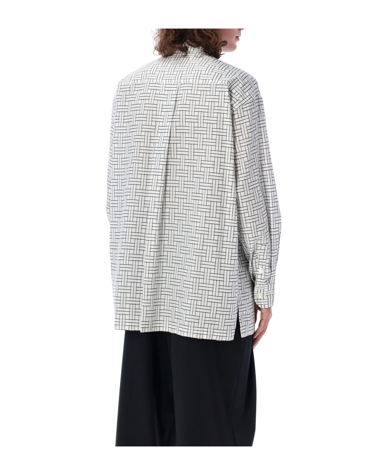 Kenzo Weave Oversize Shirt - WHITE