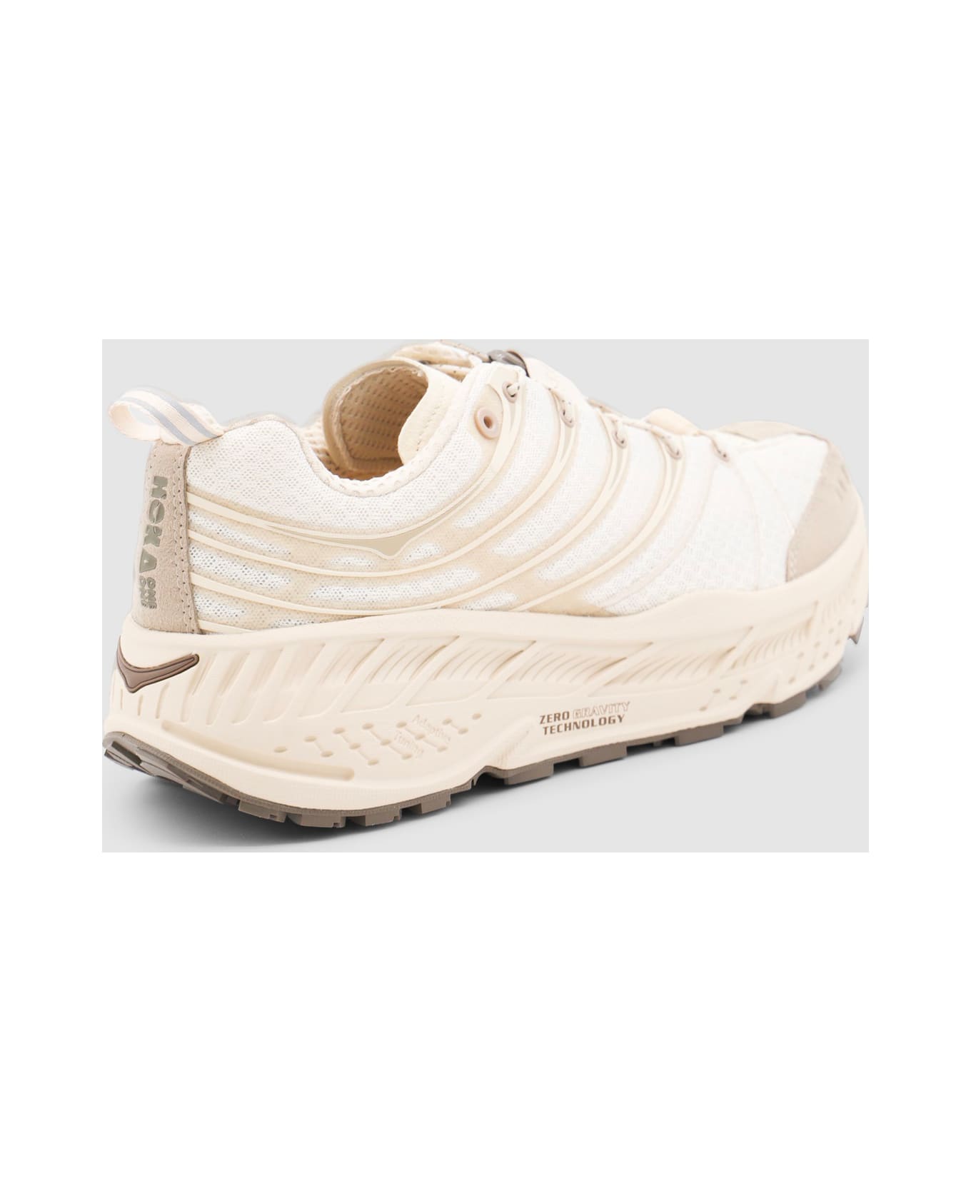 Hoka White And Beige Stinson Sneakers - Beige